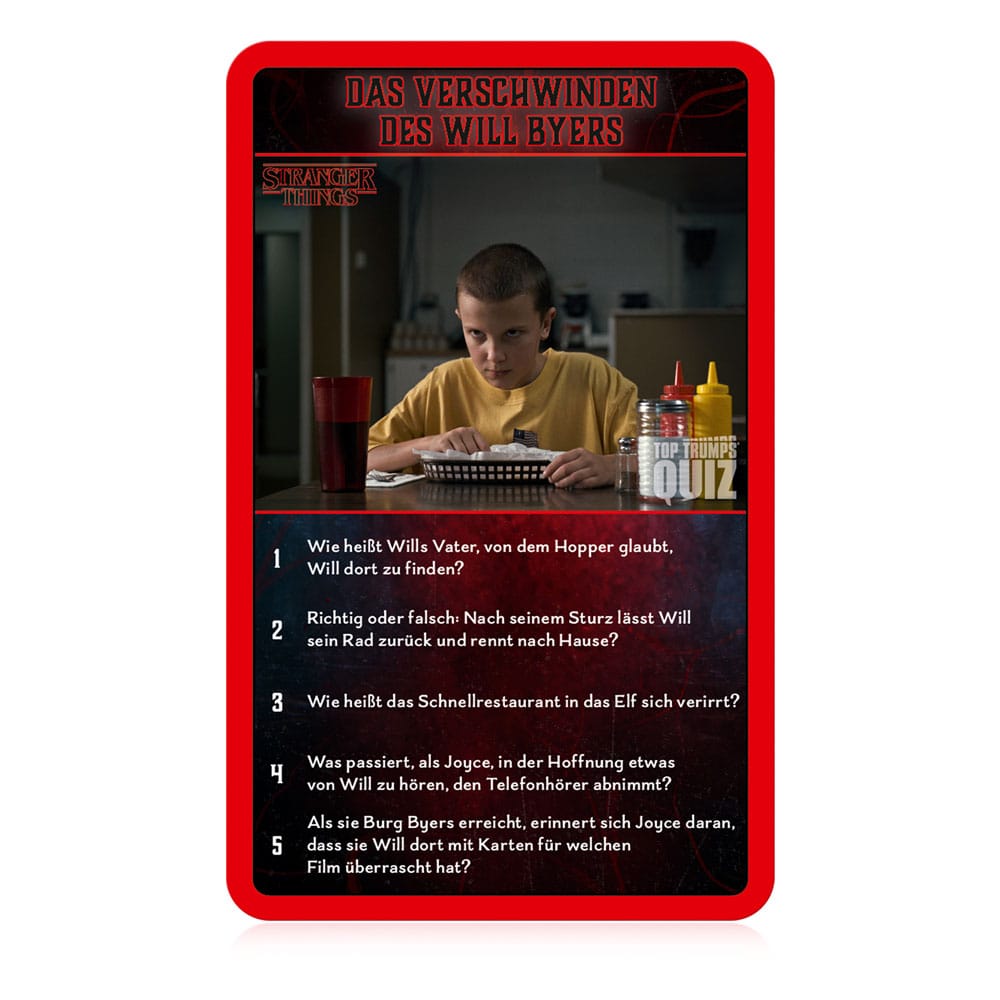 Stranger Things jeu de cartes Top Trumps Quiz *ALLEMAND*