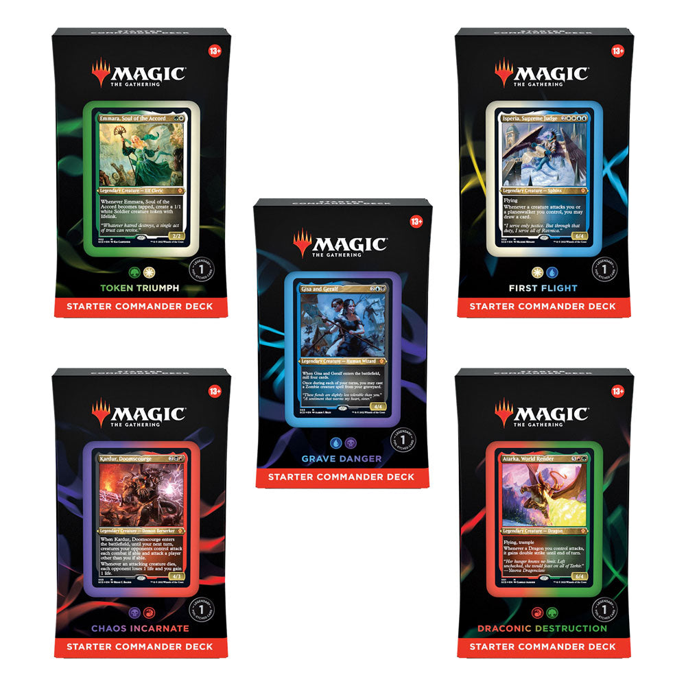 Magic the Gathering présentoir decks d'initiation Commander 2022 (5) *ANGLAIS*
