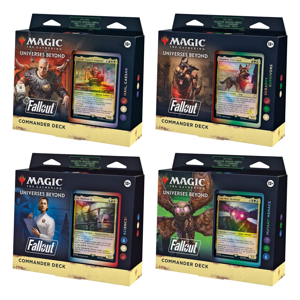 Magic the Gathering Universes Beyond: Fallout présentoir decks Commander (4) *ANGLAIS*