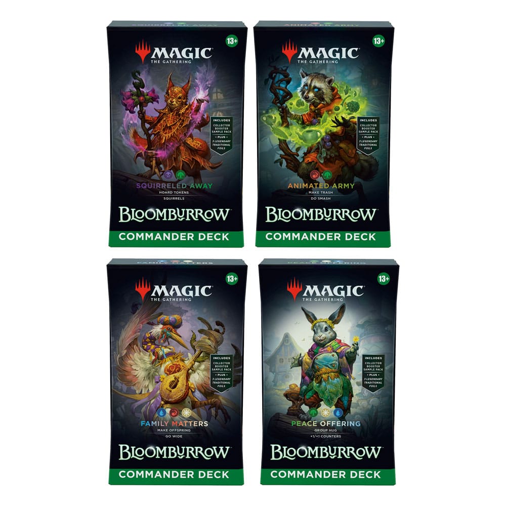 Magic the Gathering Bloomburrow présentoir decks Commander (4) *ANGLAIS*