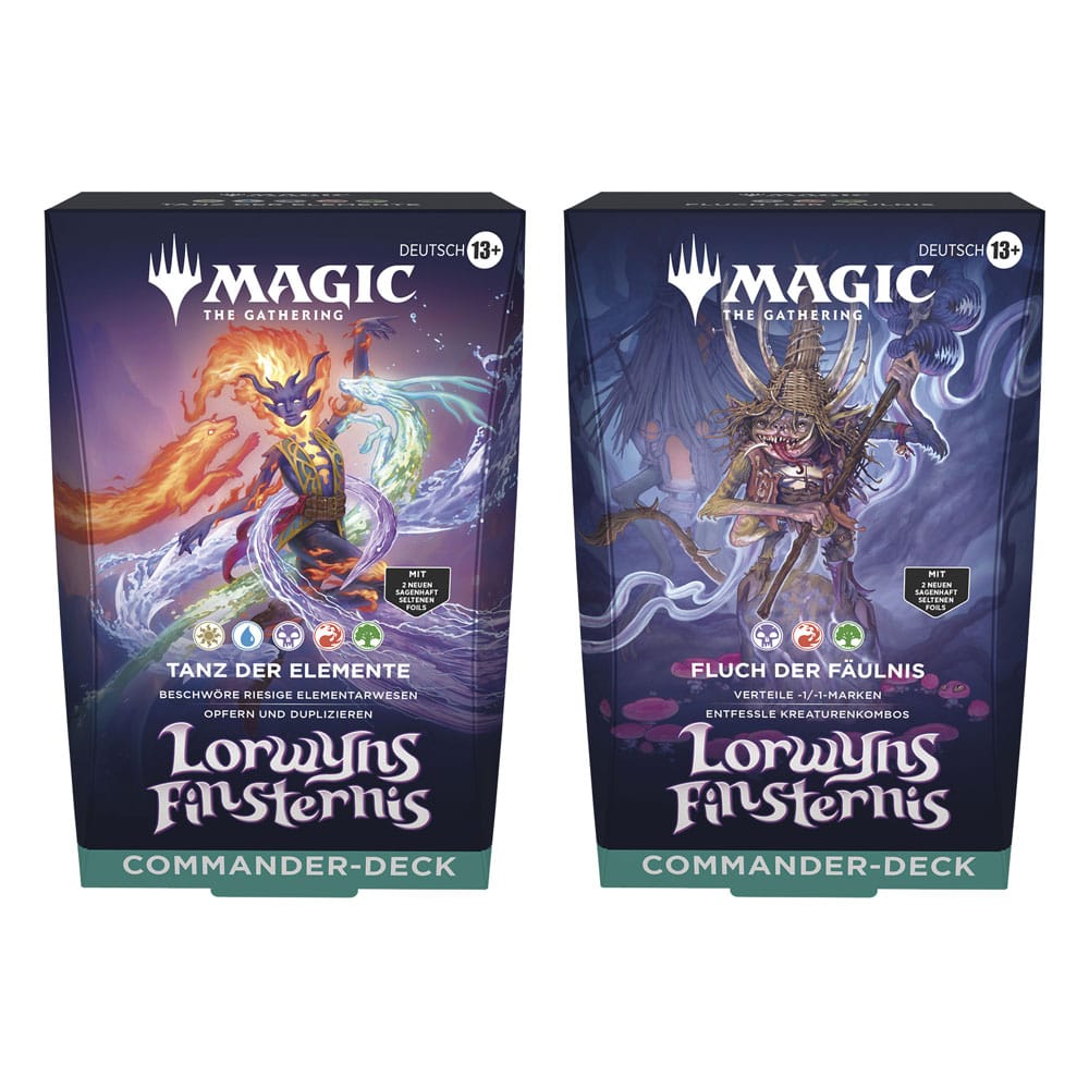Magic the Gathering Lorwyns Finsternis présentoir decks Commander (4) *ALLEMAND*