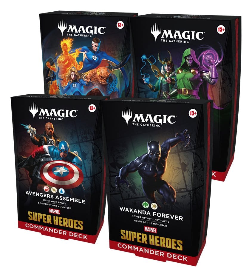 Magic the Gathering Marvel Super Heroes Commander Decks Carton (4) *ANGLAIS*