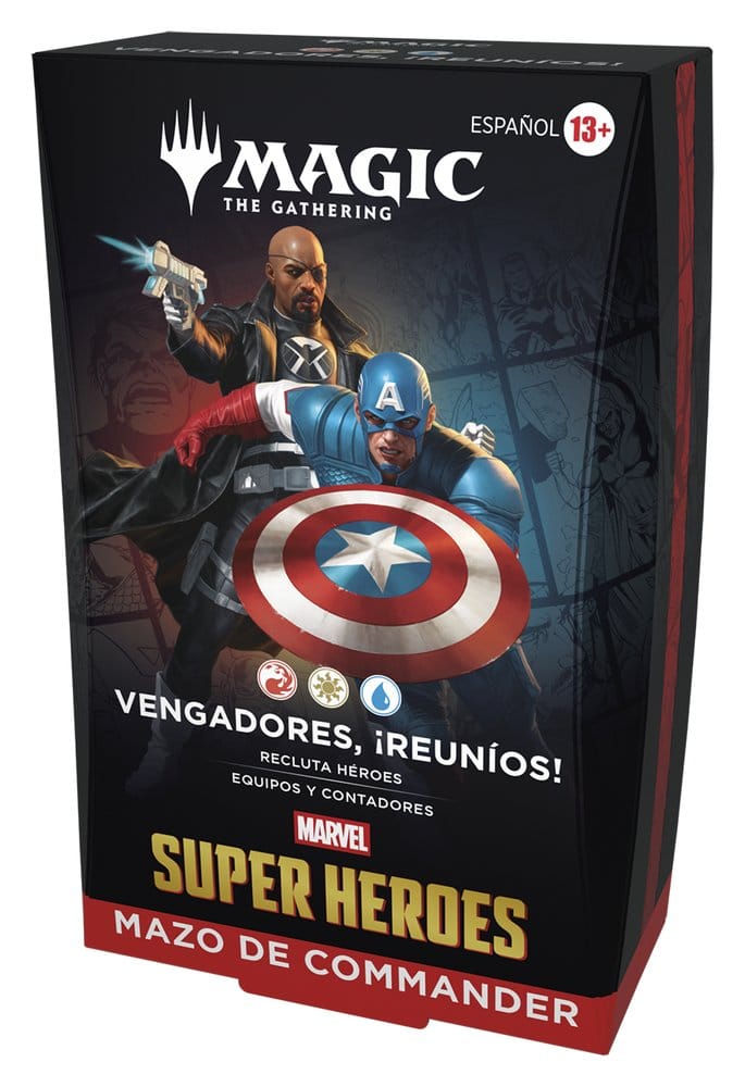 Magic the Gathering Marvel Super Heroes Commander Decks Carton (4) *ESPAGNOL*