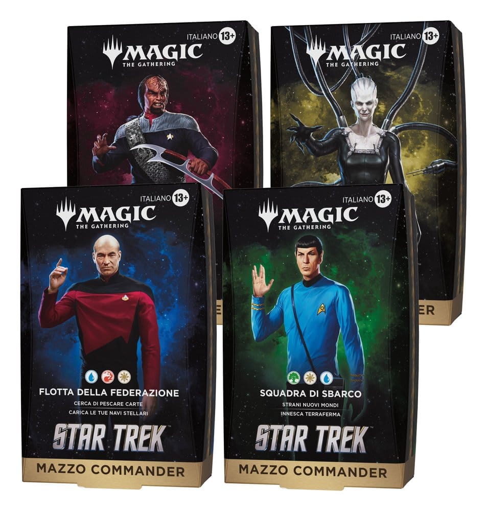Magic the Gathering Star Trek decks Commander (4) *ITALIEN*