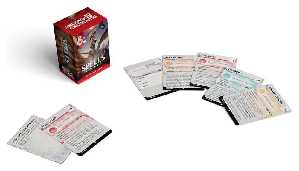 Dungeons & Dragons RPG Fiches de Référence: Sorts (4e et 5e niveaux) *ANGLAIS*