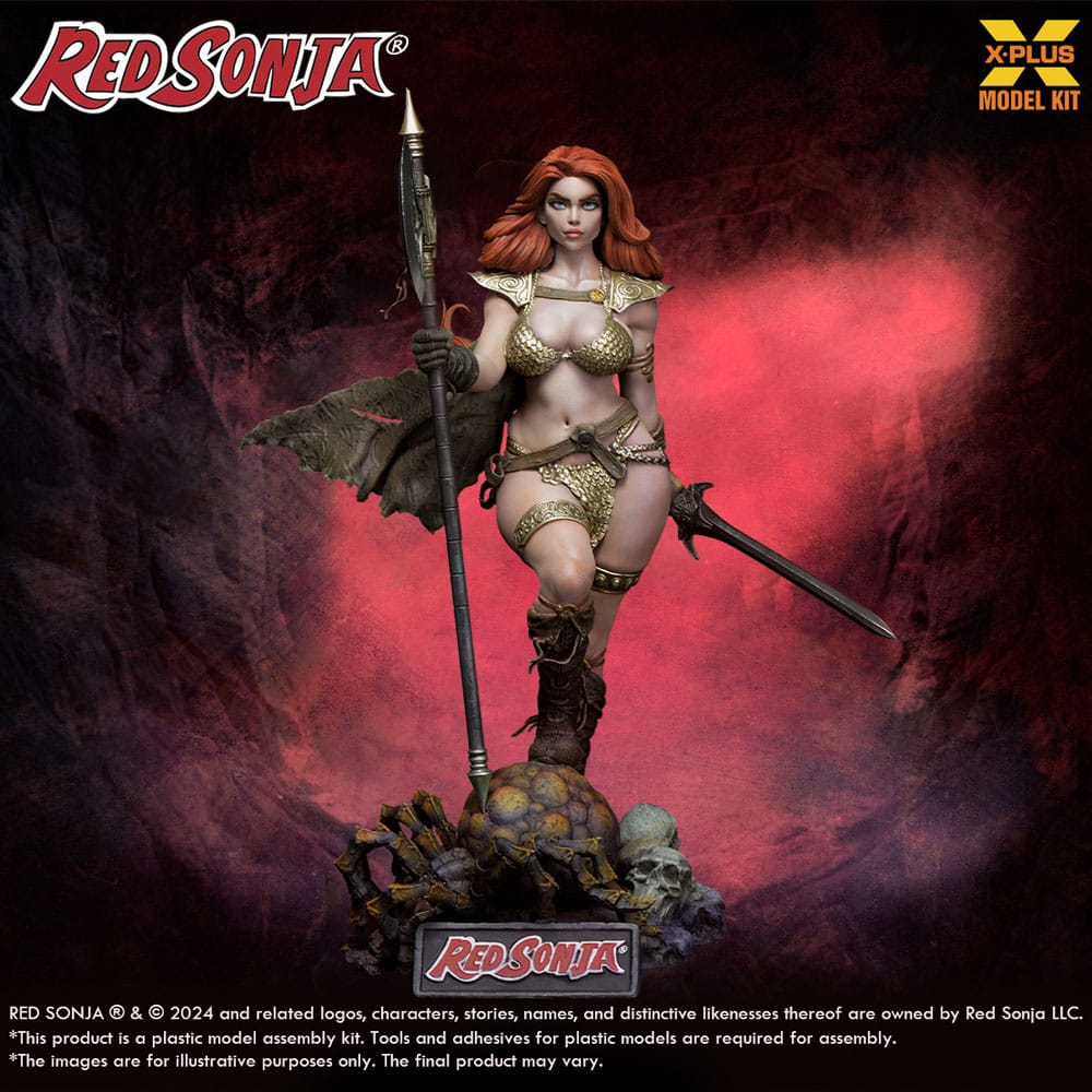 Red Sonja figurine Plastic Model Kit 1/8 Red Sonja 27 cm