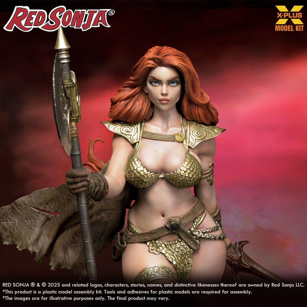 Red Sonja figurine Plastic Model Kit 1/8 Red Sonja réédition 27 cm