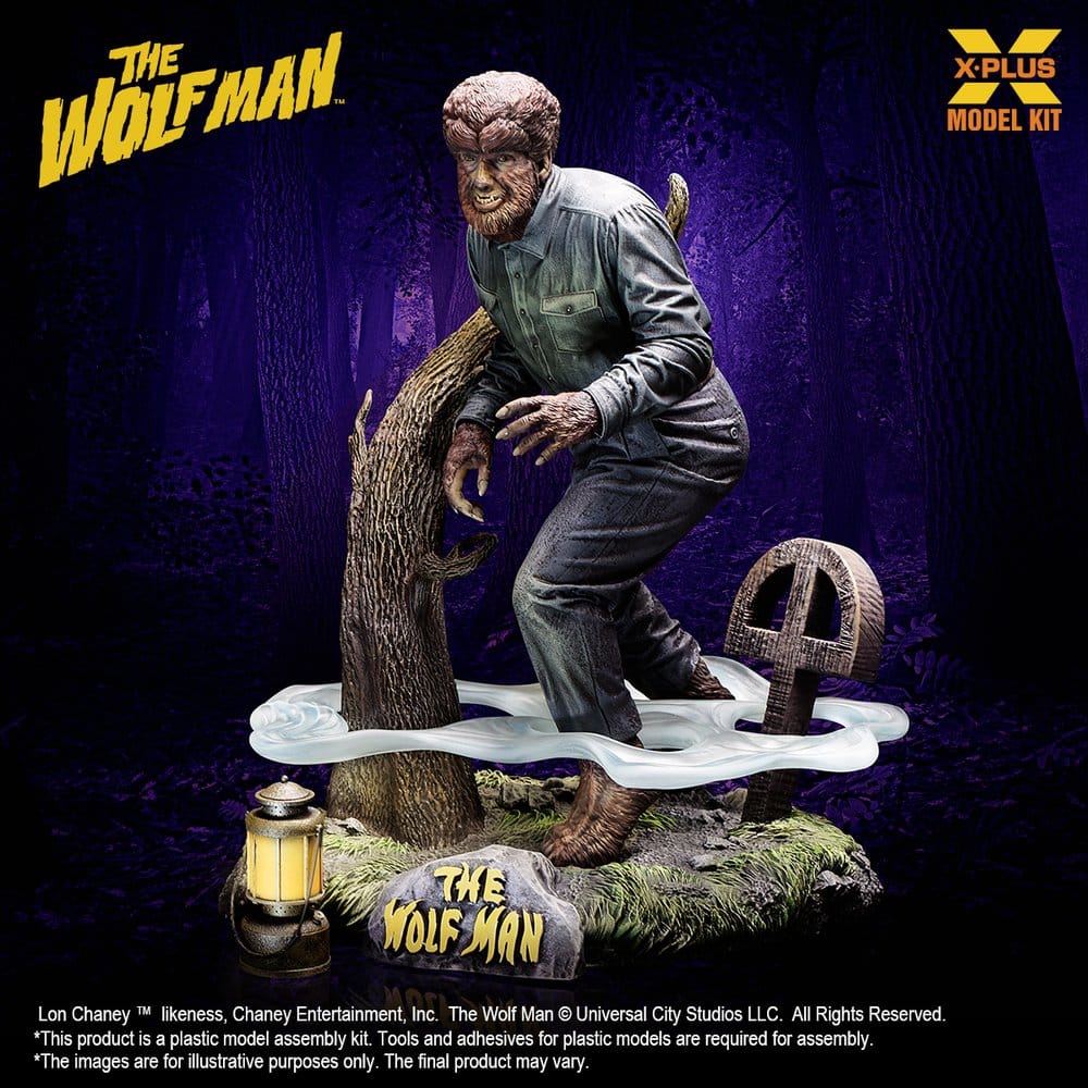 The Wolf Man figurine Plastic Model Kit 1/8 Lon Chaney Jr. as Wolf Man 22 cm (Reproduction)