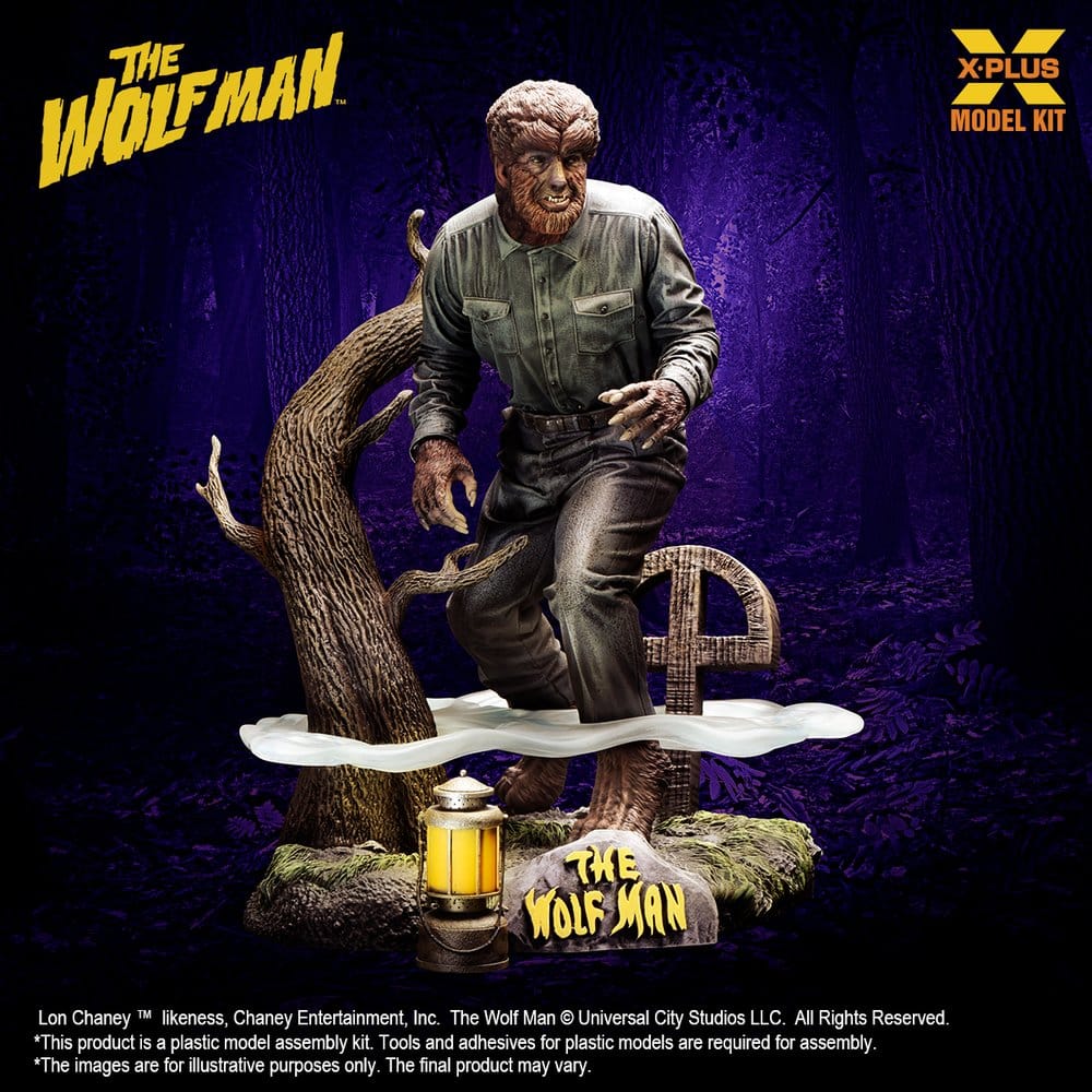 The Wolf Man figurine Plastic Model Kit 1/8 Lon Chaney Jr. as Wolf Man 22 cm (Reproduction)