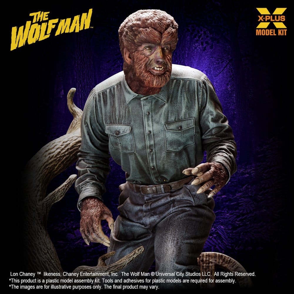 The Wolf Man figurine Plastic Model Kit 1/8 Lon Chaney Jr. as Wolf Man 22 cm (Reproduction)