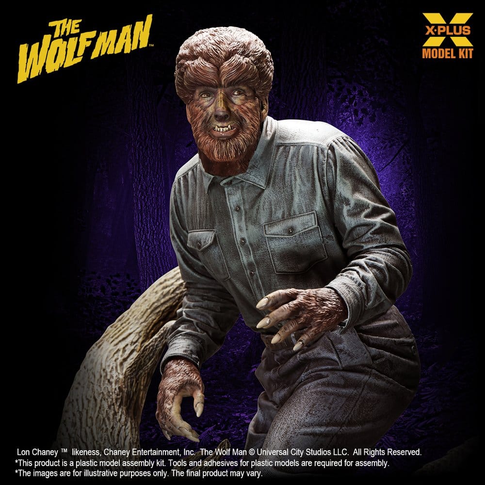 The Wolf Man figurine Plastic Model Kit 1/8 Lon Chaney Jr. as Wolf Man 22 cm (Reproduction)