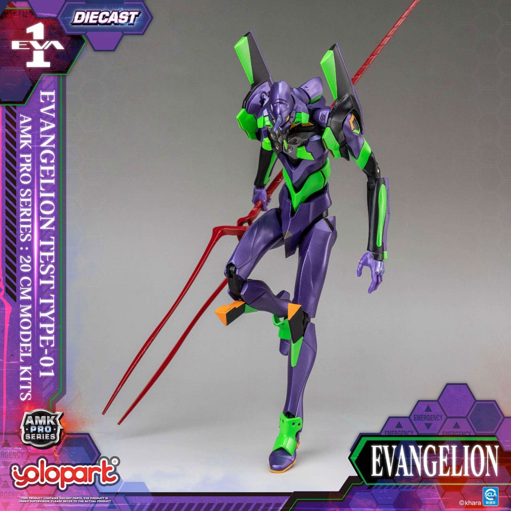 Neon Genesis Evangelion figurine Model Kit AMK Pro Series Eva-01 Test Type 20 cm