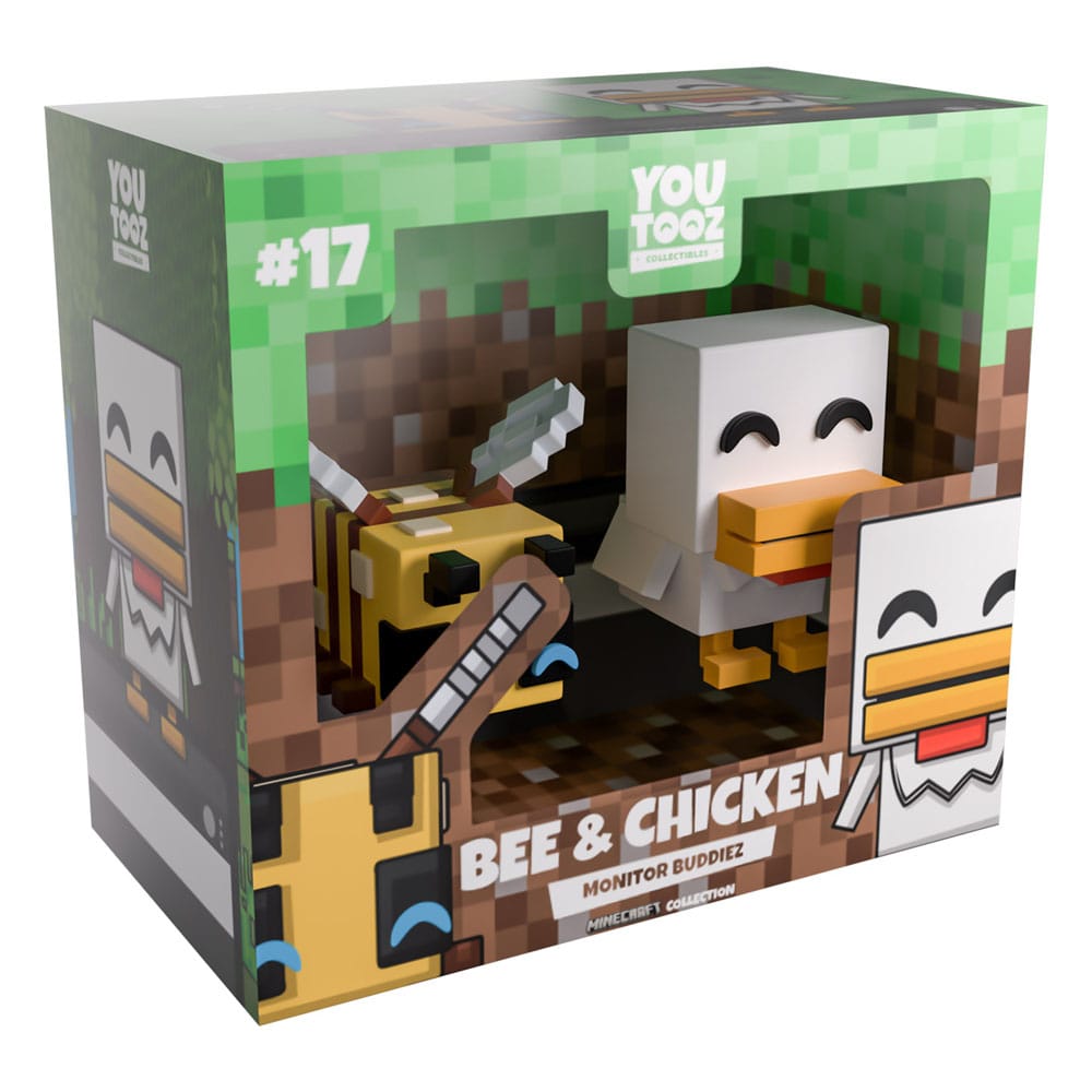 Minecraft Vinyl figurines Bee and Chicken Monitor Buddiez