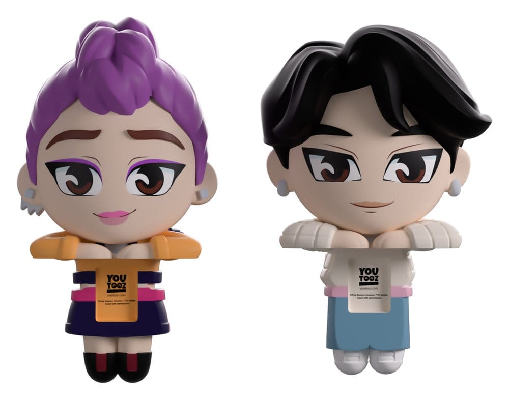 KPop Demon Hunters Vinyl figurines Jinu & Rumi Monitor Buddiez 6 cm