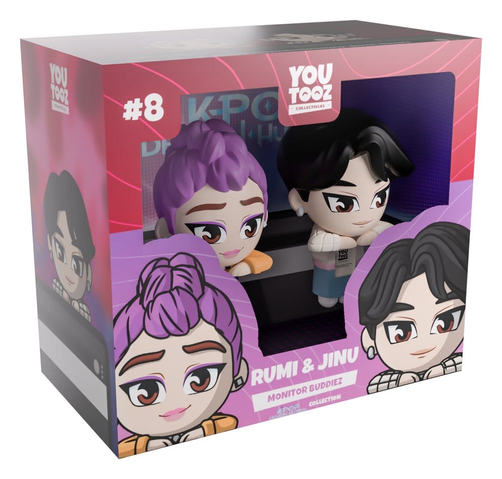 KPop Demon Hunters Vinyl figurines Jinu & Rumi Monitor Buddiez 6 cm