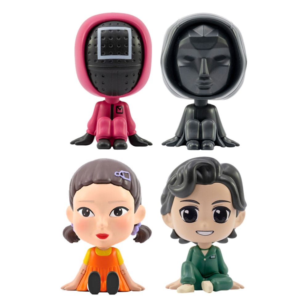 YuMe Bobble Hero Blind Box - Display de figurines Booblehead Squid Game (12 unités)