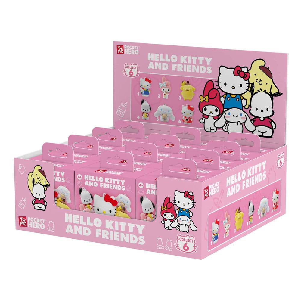Sanrio présentoir porte-clés boîte-mystère Pocket Hero Hello Kitty and Friends Series 1 (12)