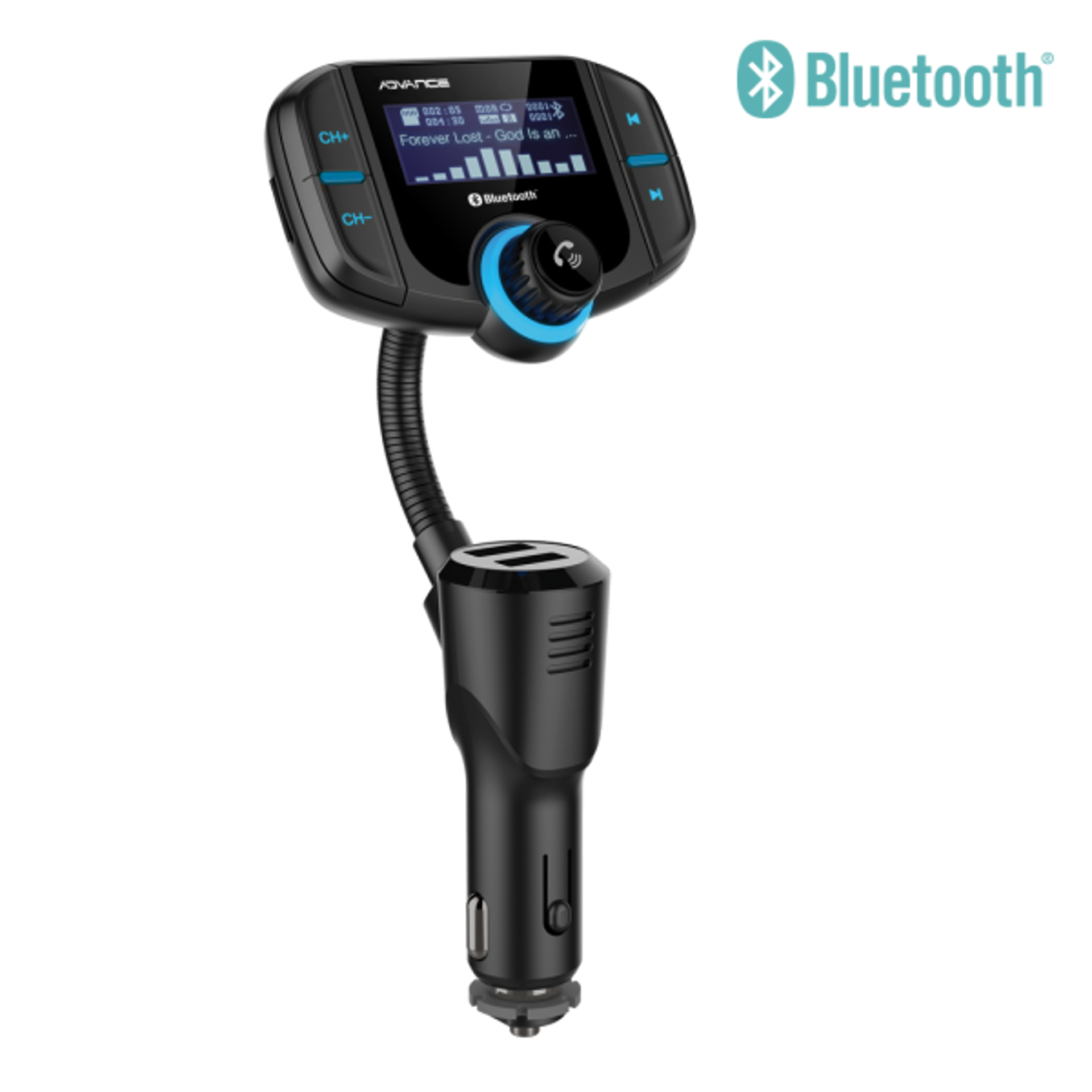 Advance FM Wave Pro Transmetteur FM Bluetooth 4.0 - flash vidéo