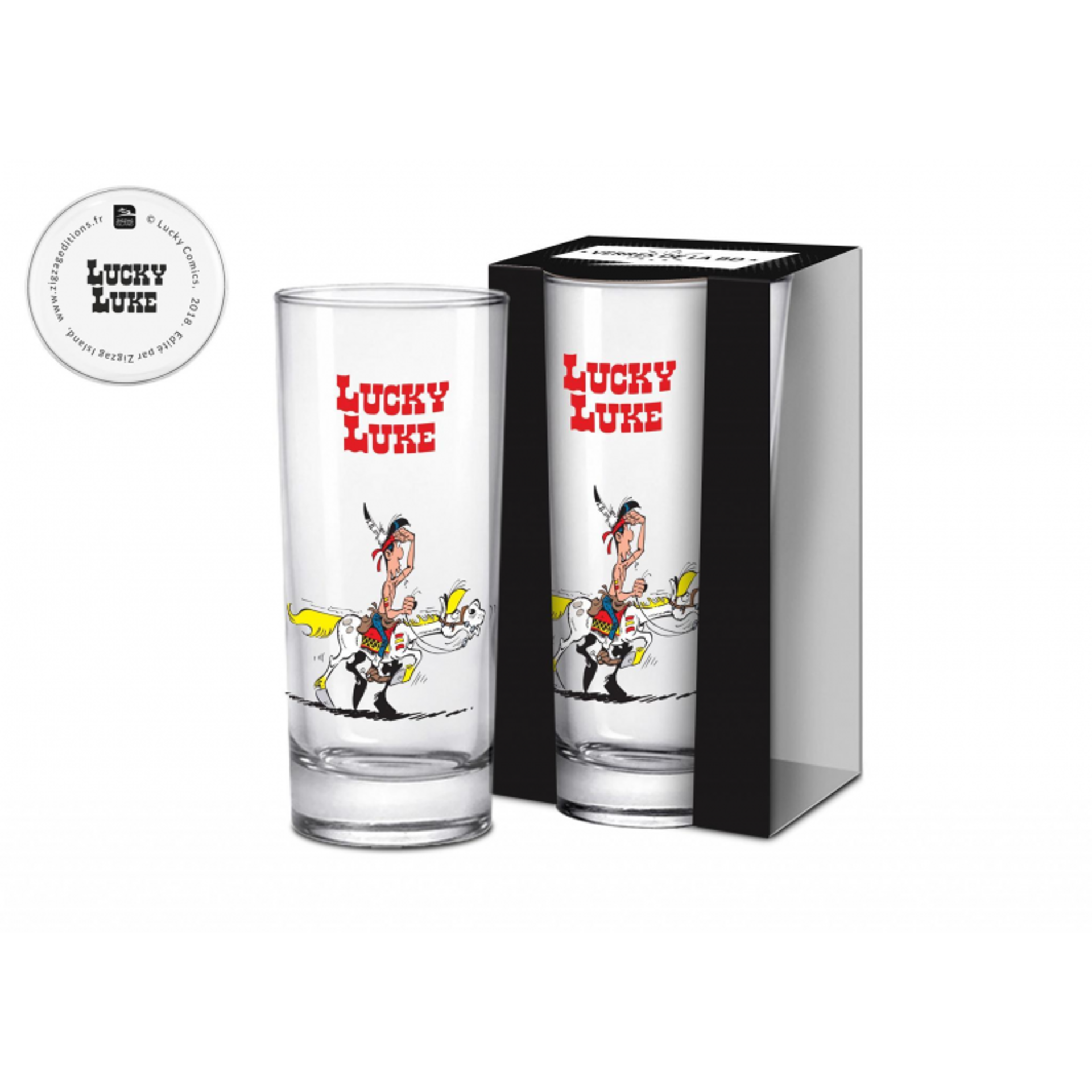 Lucky Luke - Verre long drink 420ml - Luke & Jolly Jumper 1 - flash vidéo
