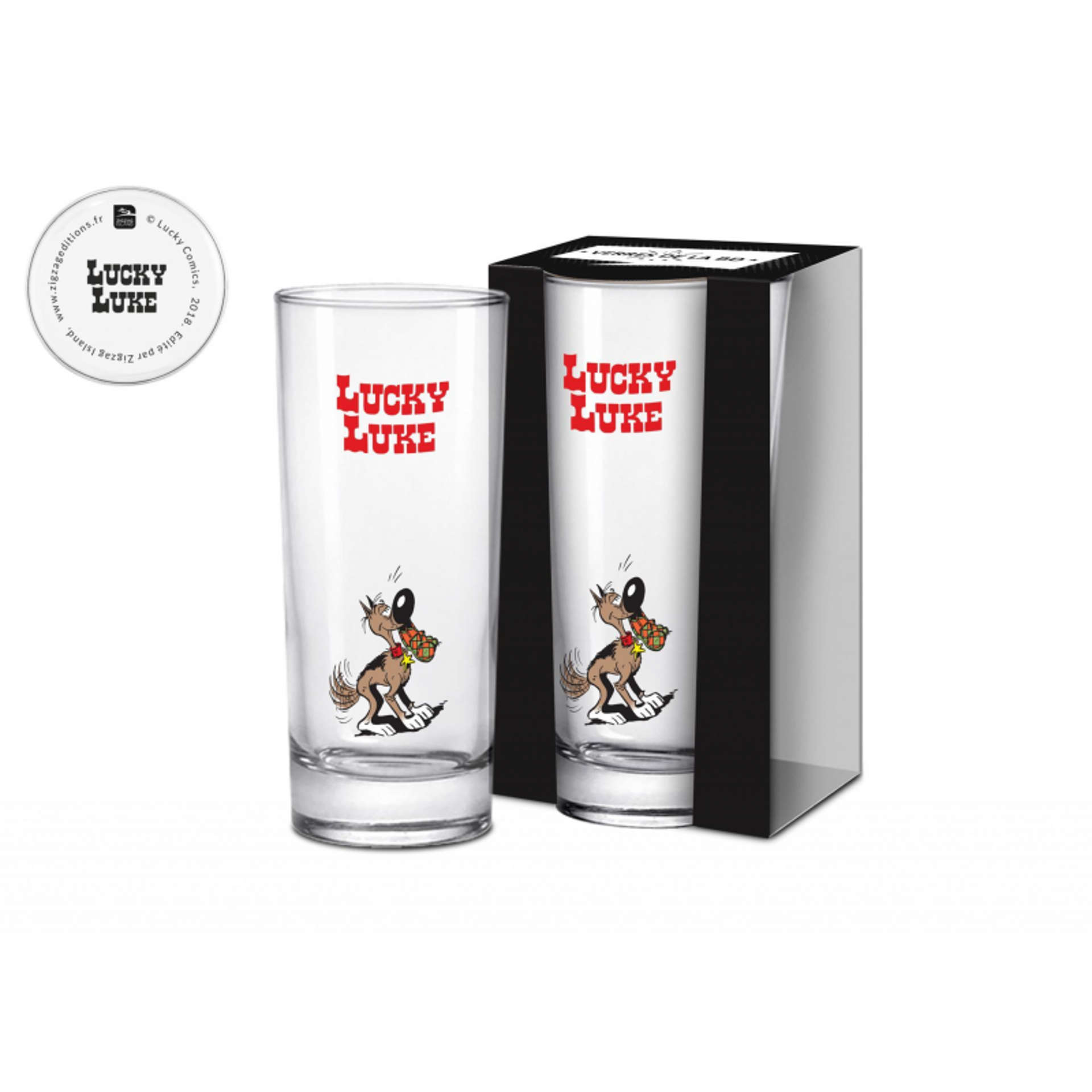 Lucky Luke - Verre long drink 420ml - Rantanplan - flash vidéo