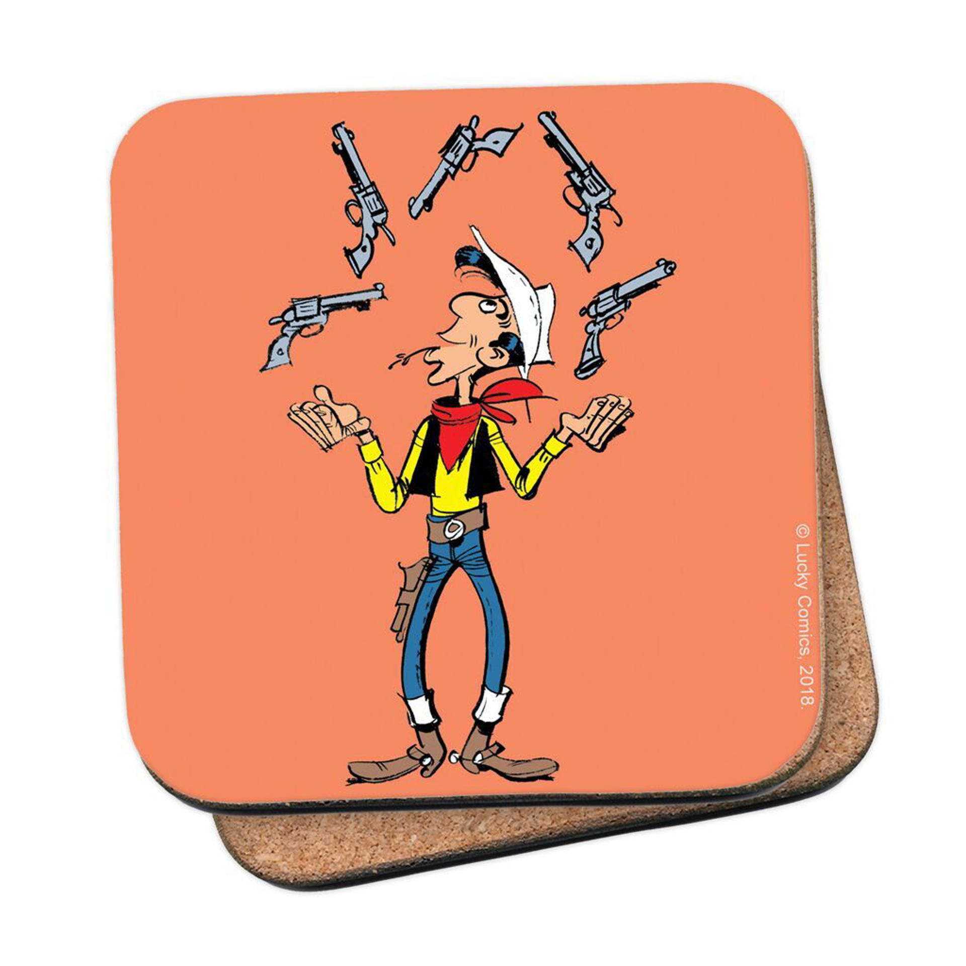 Lucky Luke - Coaster - Jonglage armes - flash vidéo