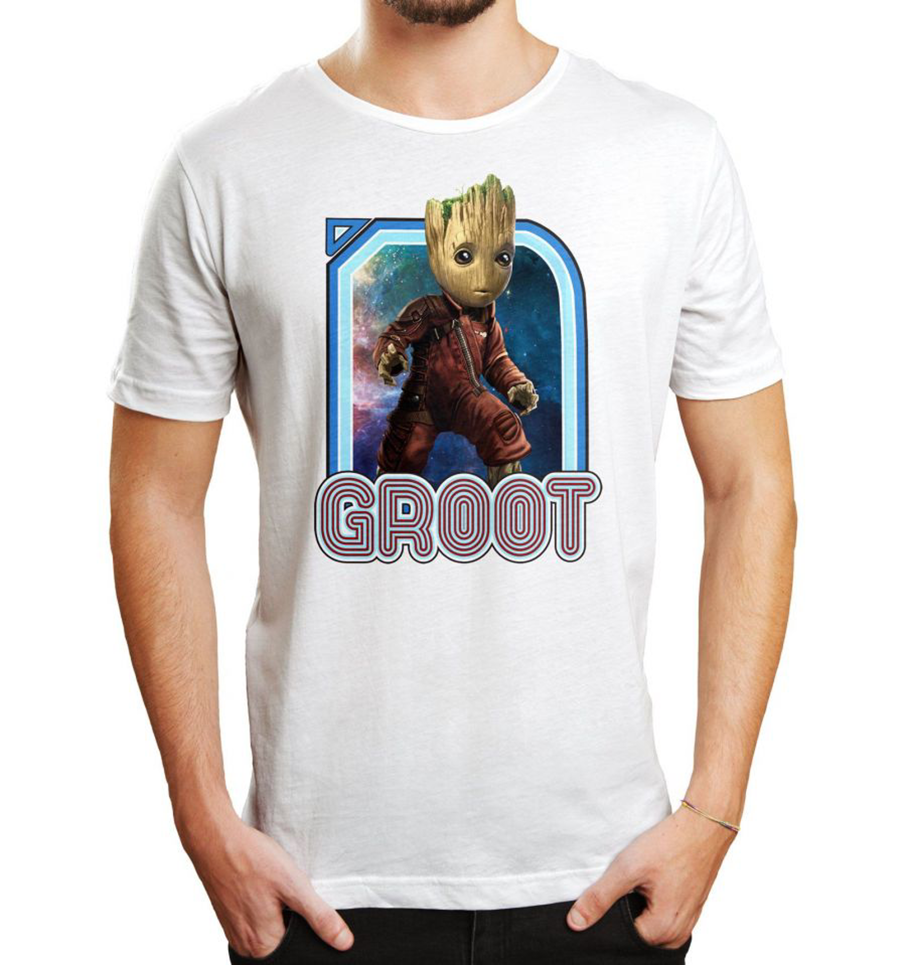 Marvel - Guardians of the Galaxy Space Groot White T-Shirt XL - flash vidéo
