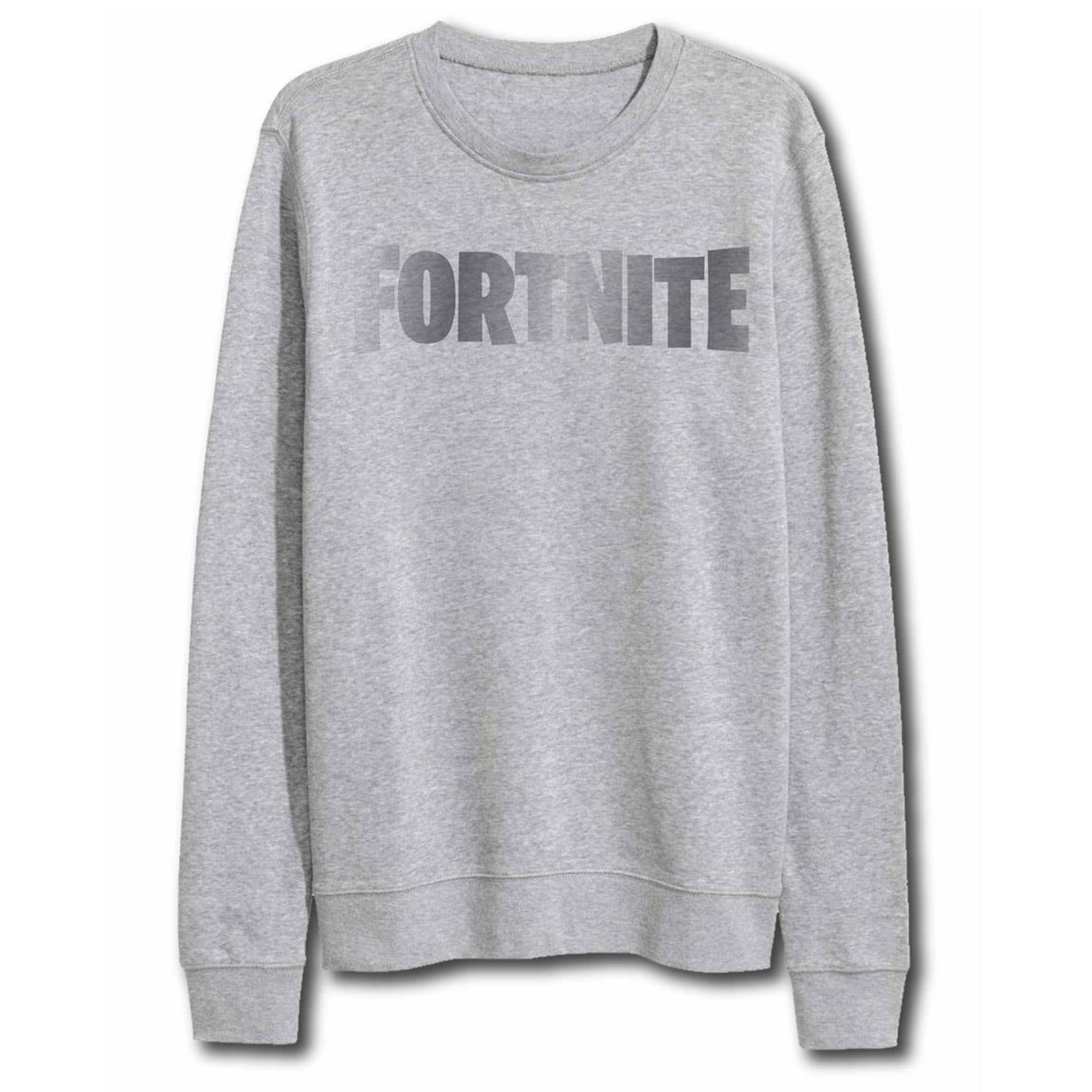 Fortnite - Grey Logo Sweatshirt 10Y - flash vidéo