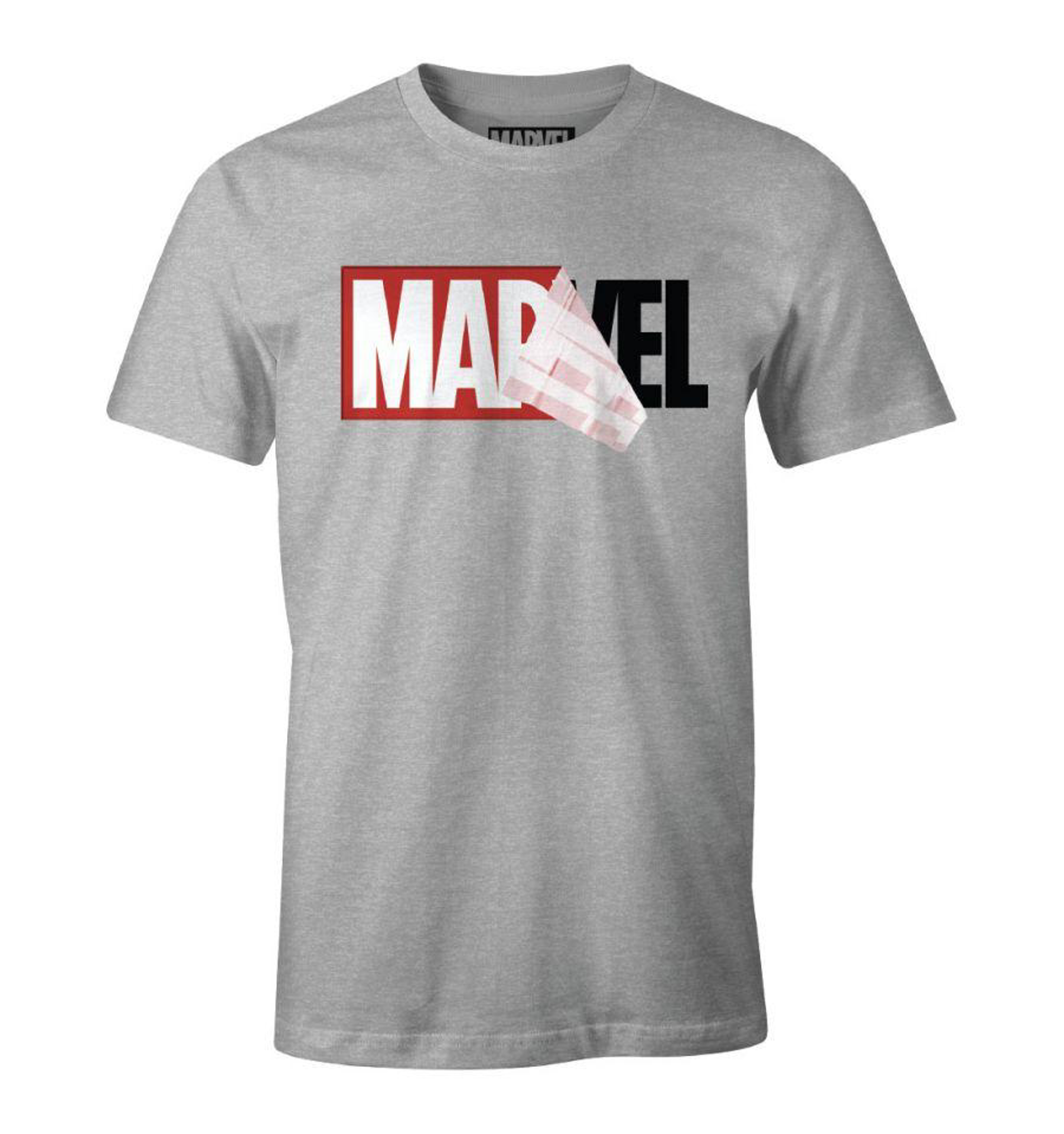 Marvel - Logo Mania Grey T-Shirt L - flash vidéo