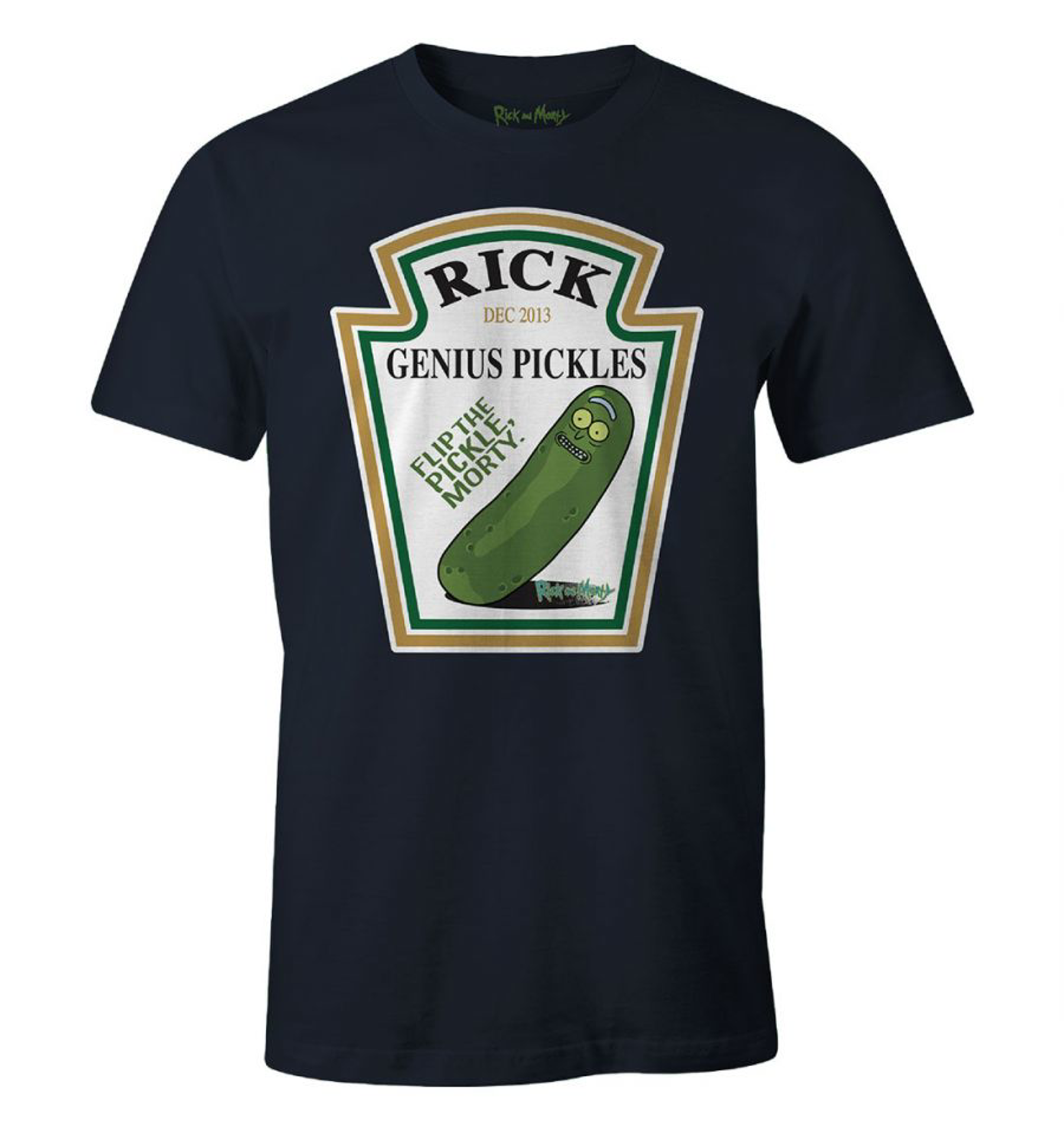 Rick and Morty - Genius Pickles Navy Blue T-Shirt XL - flash vidéo
