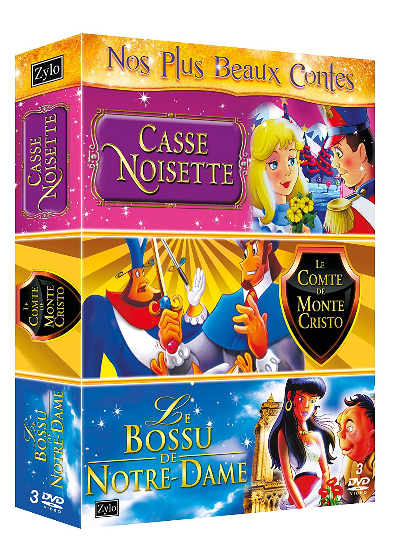 Coffret Tri Pack Vol.8 - Casse Noisette - Comte de Monte Cristo - Le Bossu de Notre Dame - flash vidéo