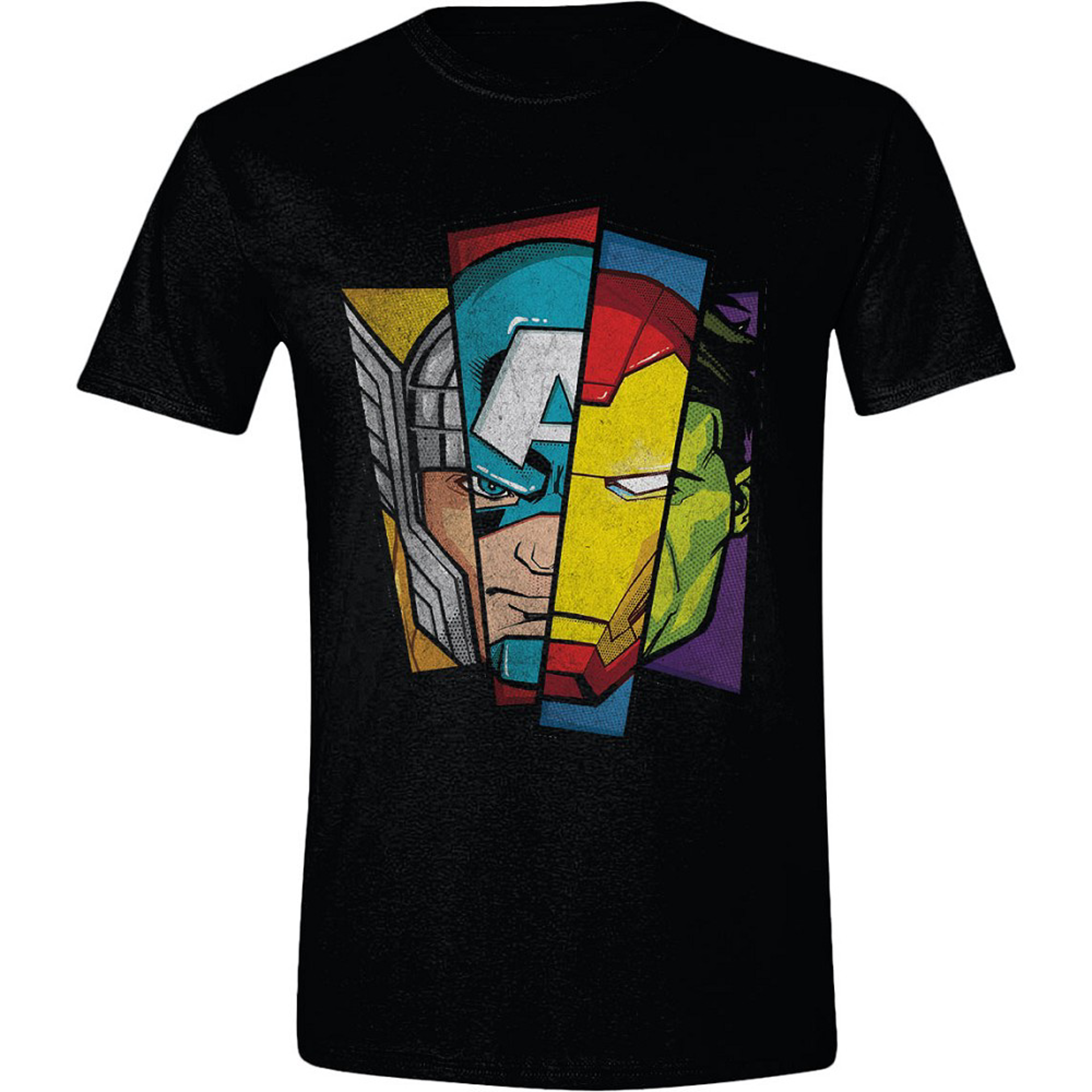 Marvel - Avengers Faces Split T-Shirt XL - flash vidéo