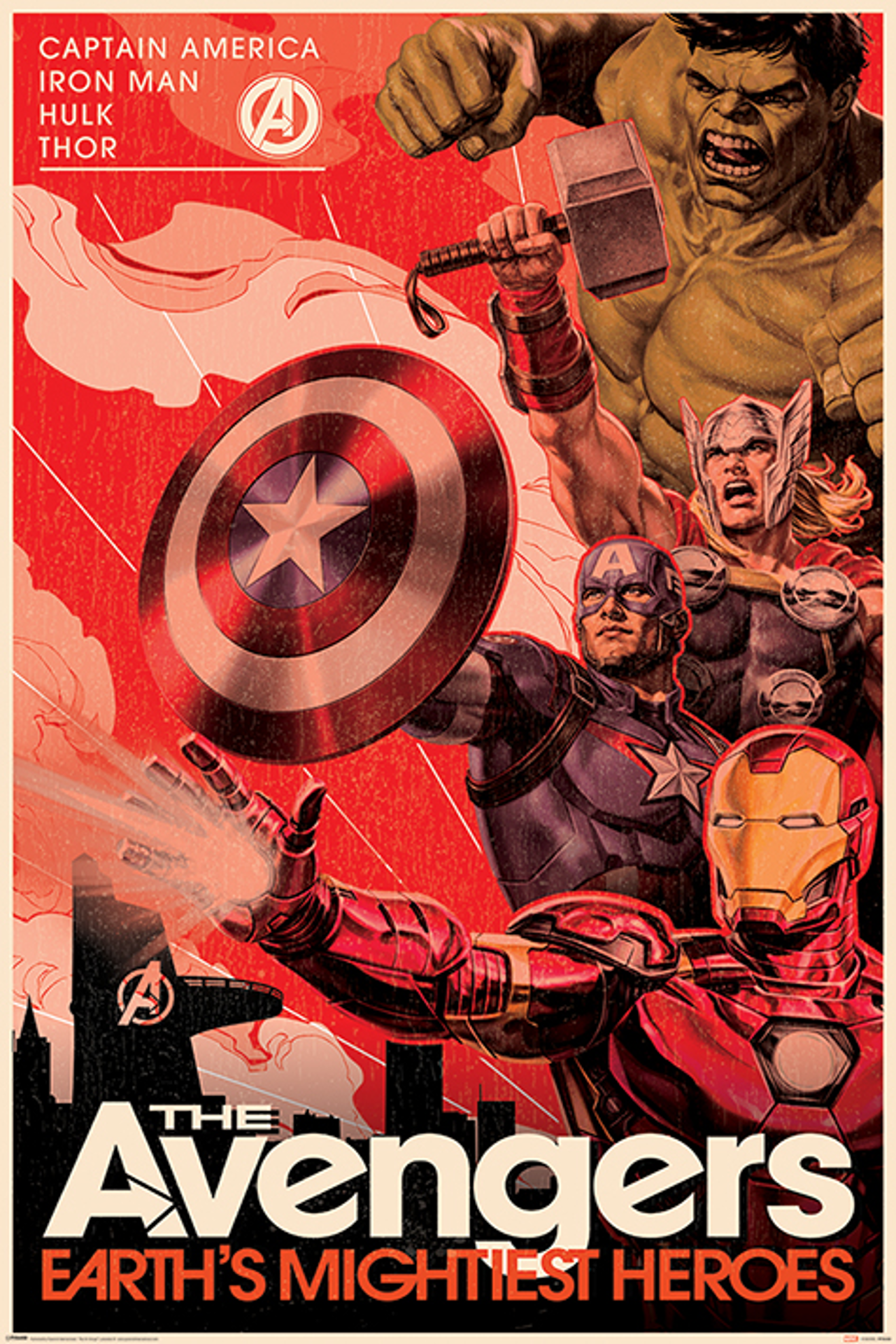 Avengers Golden Age Hero Propaganda - Maxi Poster - flash vidéo