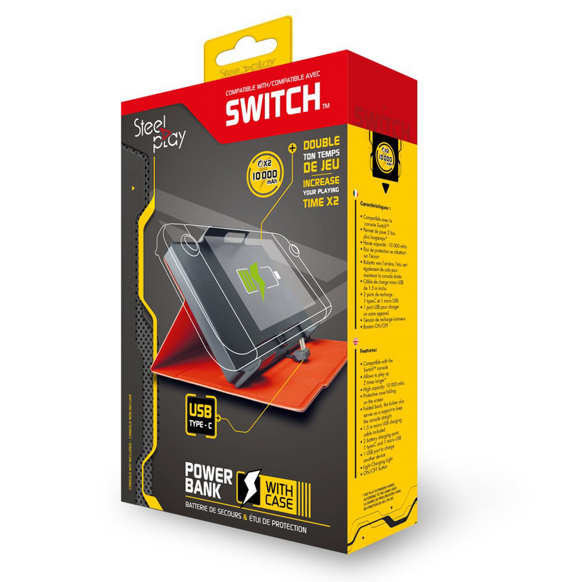 Steelplay Powerbank 10.000mAh for Nintendo Switch - flash vidéo
