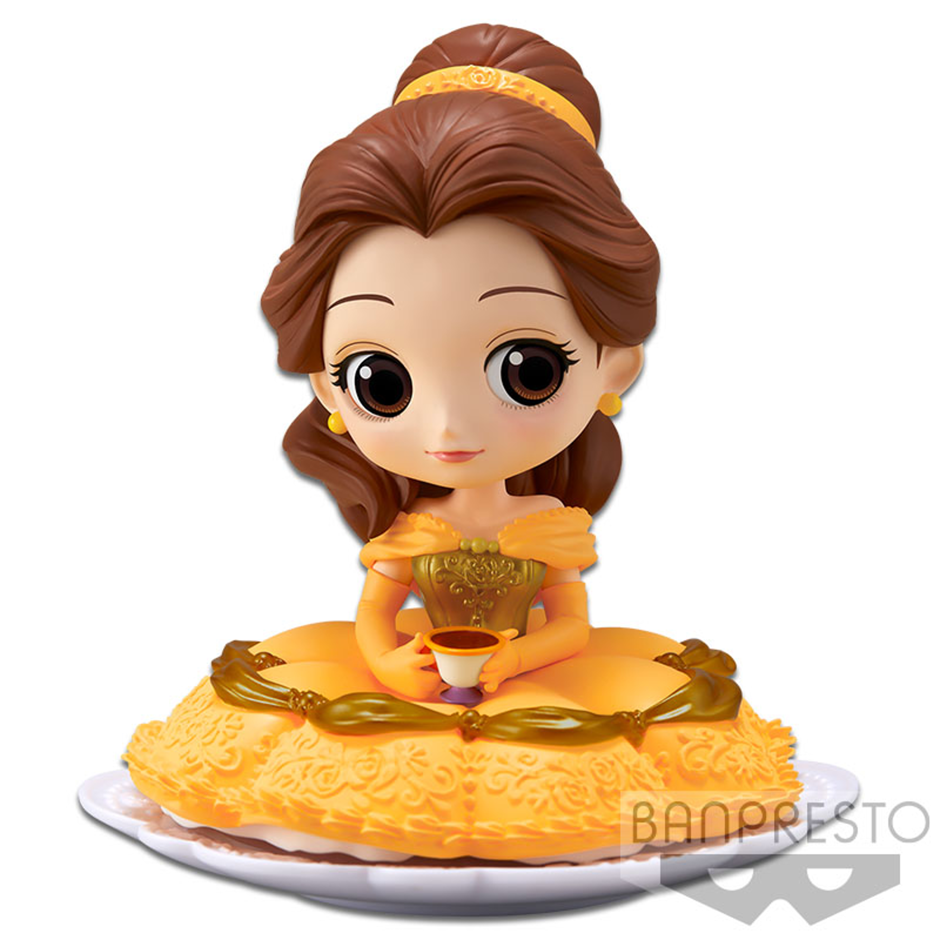 Disney Characters Q Posket Sugirly Belle Normal Color Ver. Figure 9cm - flash vidéo