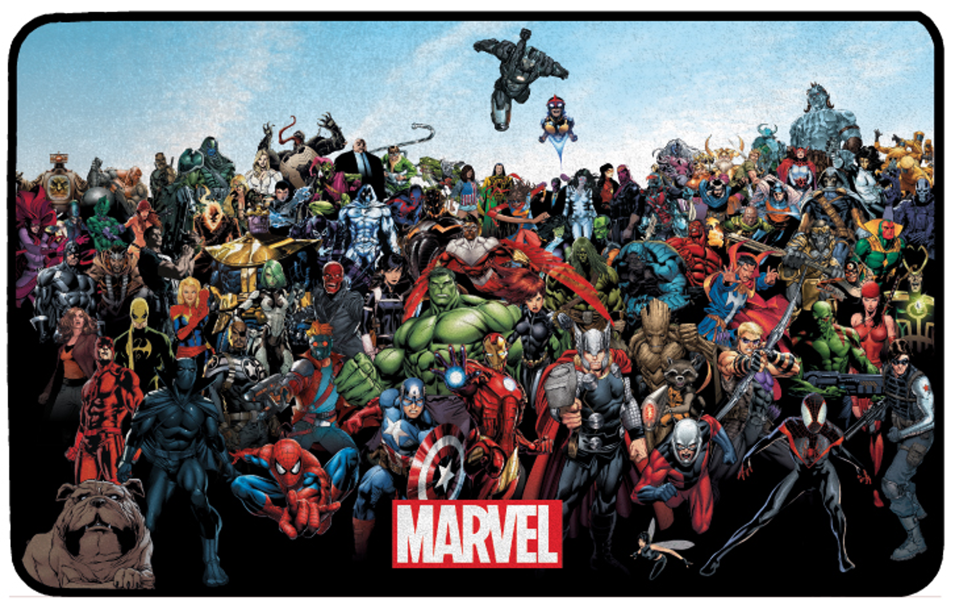 § Marvel - All Heroes Interior Rectangular Floor Mat - flash vidéo