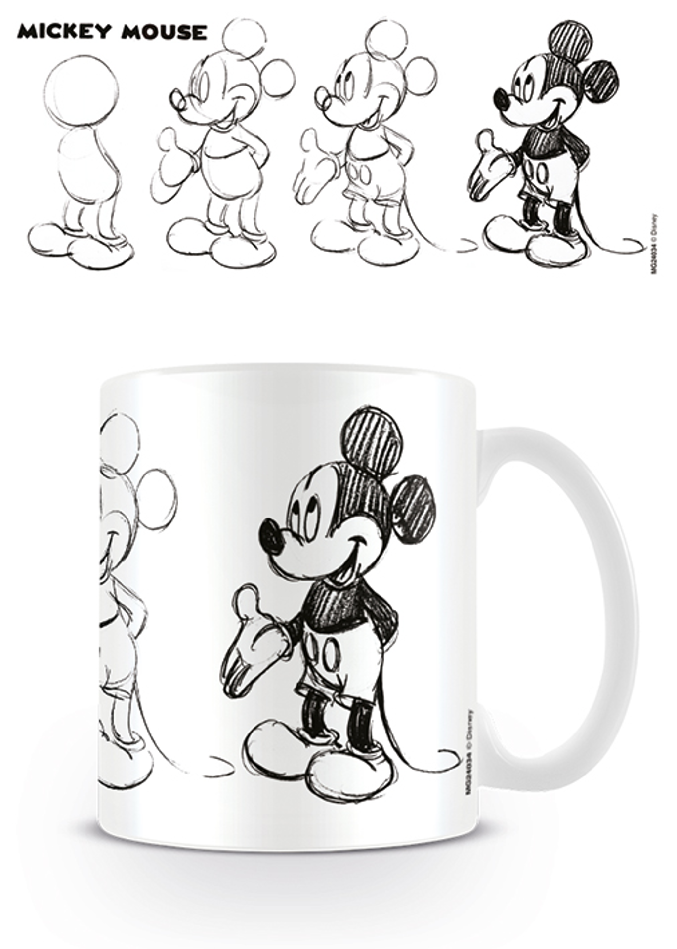 Mickey Mouse - Sketch Process Coffee Mug 315ml - flash vidéo