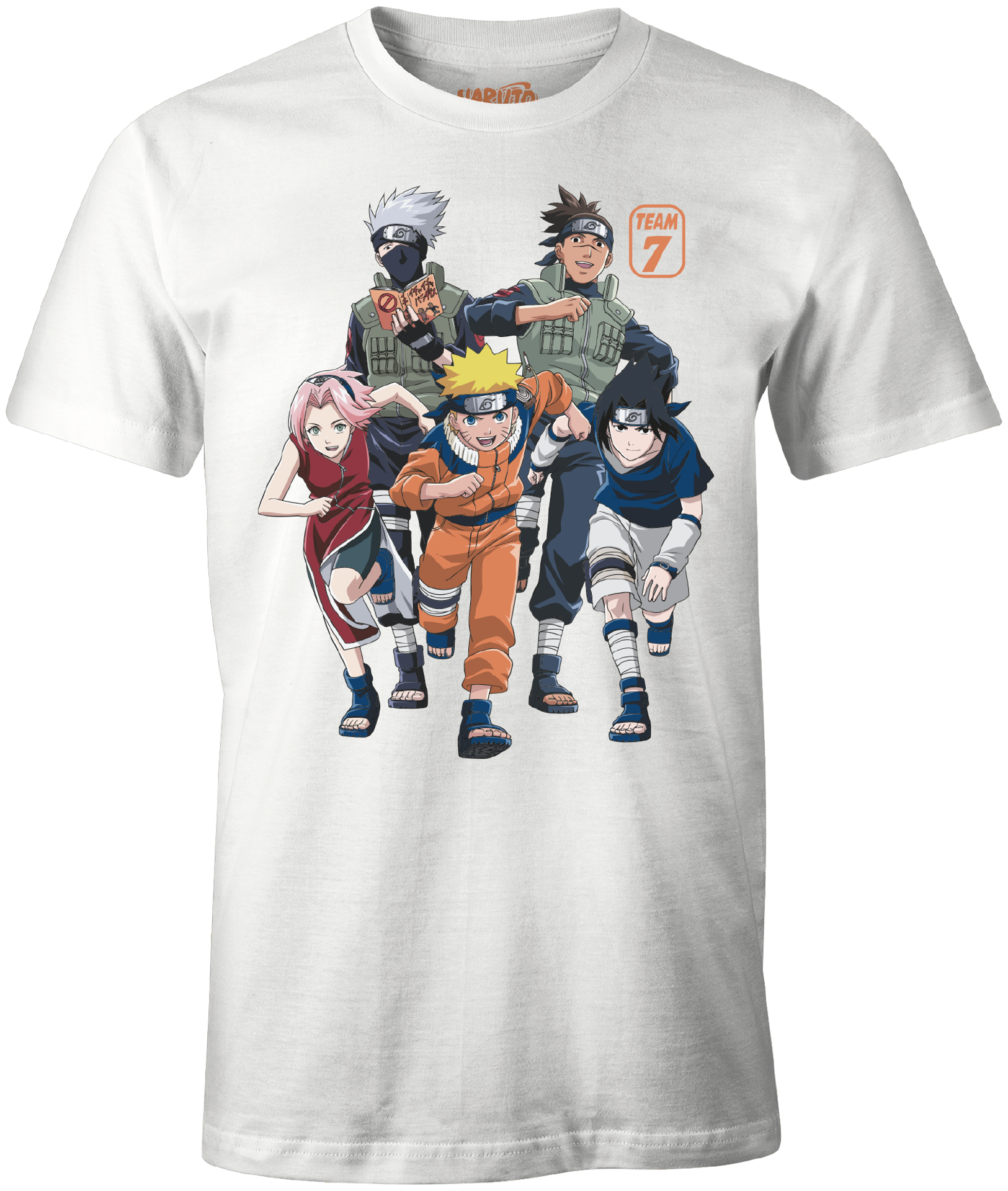 Naruto - Equipe 7 - T-Shirt Blanc Pour Hommes - L - flash vidéo