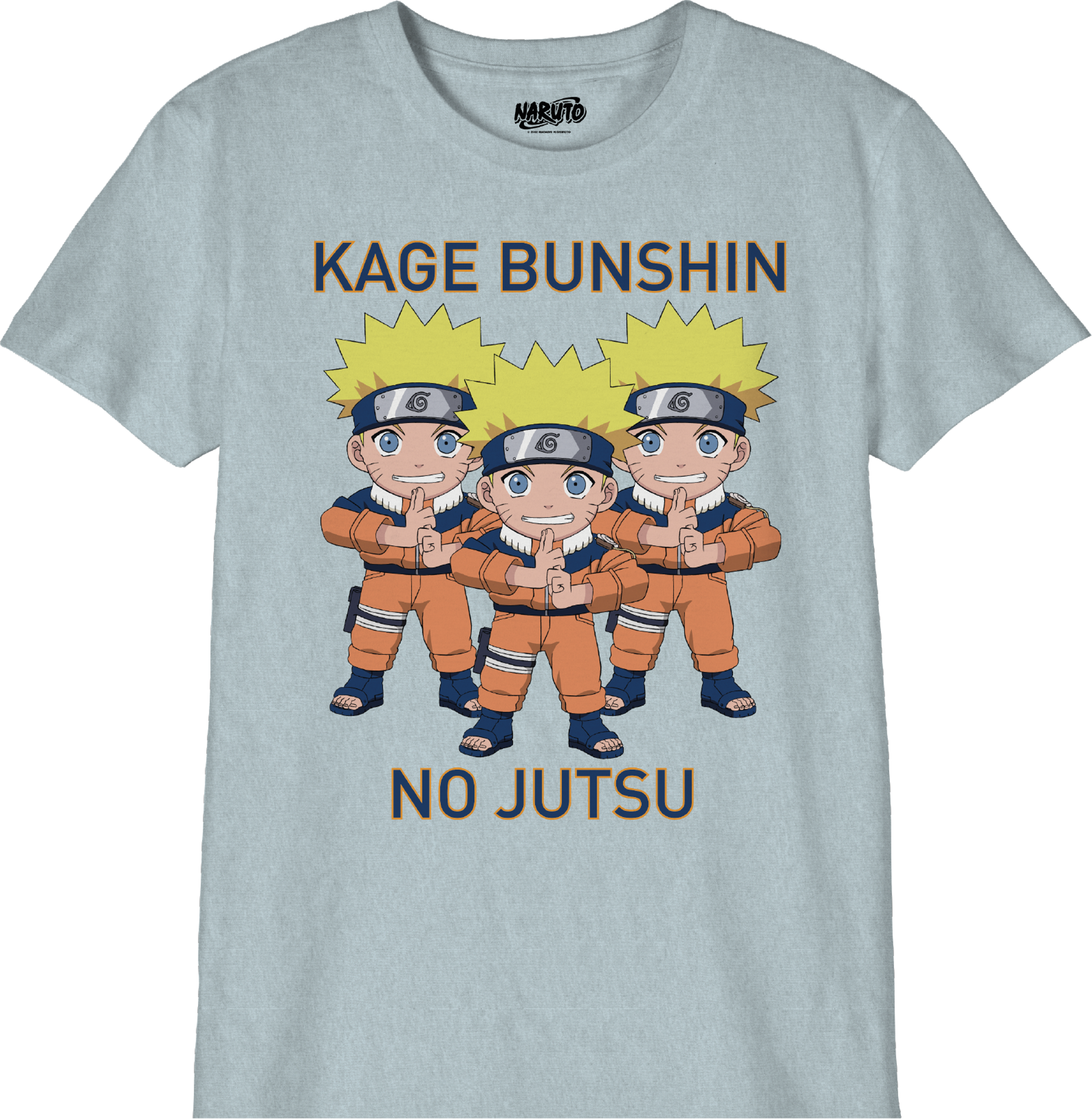 Naruto - Multi Clonages - T-Shirt Gris Pour Hommes - 14 ans - flash vidéo
