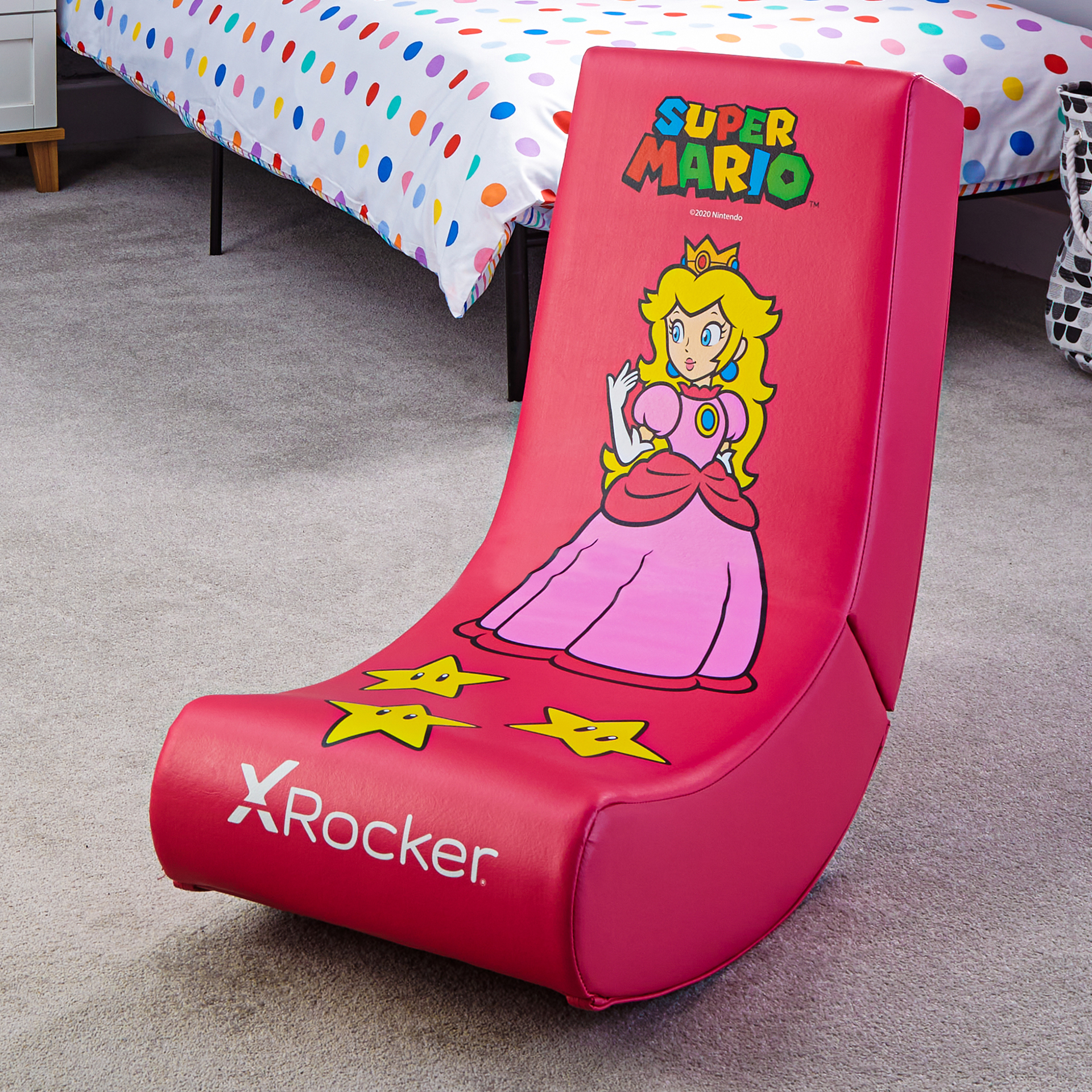X Rocker - Nintendo Video Rocker Super Mario All-Star Collection Princess Peach Gaming Chair - flash vidéo