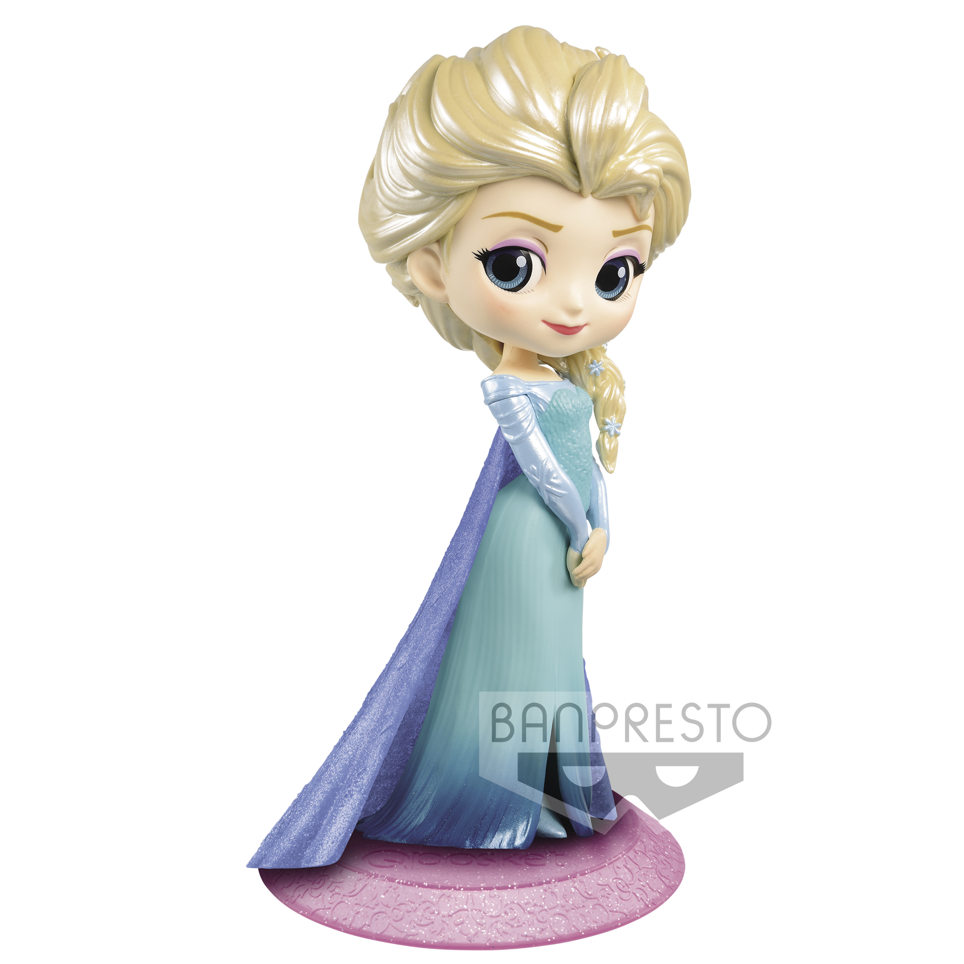 Disney Characters - Q Posket Elsa Glitter Line Figure 14cm - flash vidéo