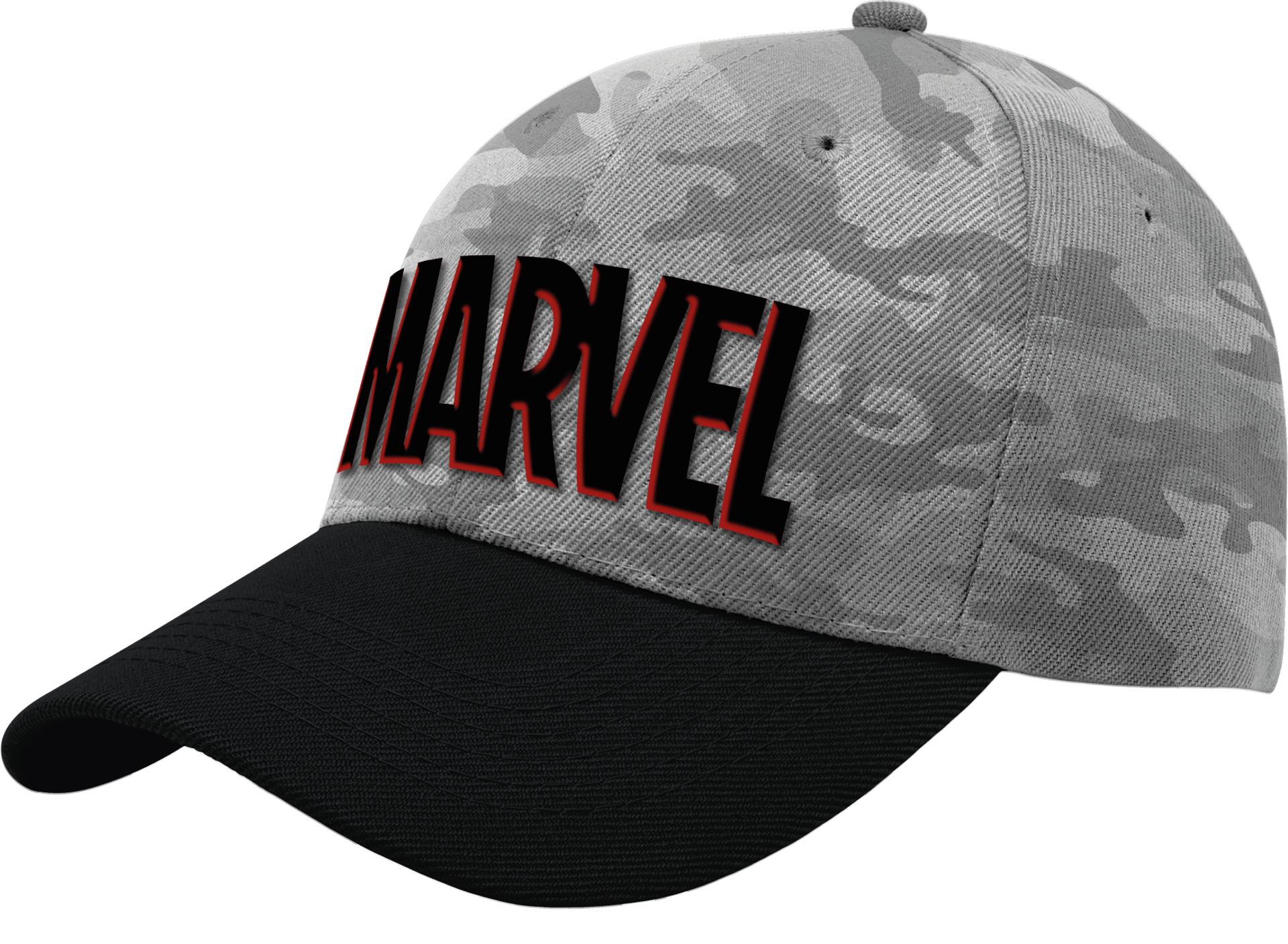 Marvel - Casquette de Baseball Logo de Marvel Gris Camo - flash vidéo