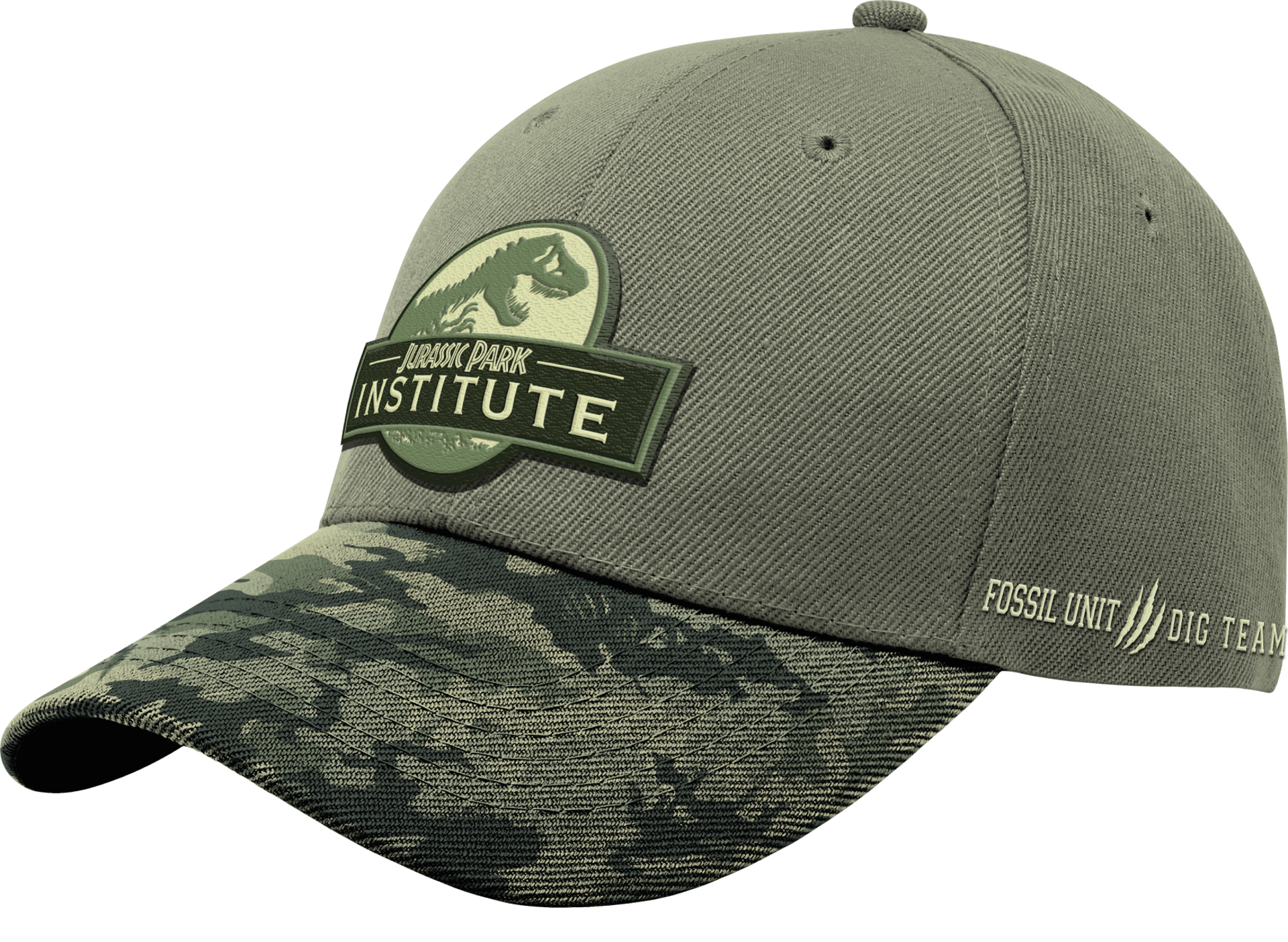 Jurassic Park - Casquette de Baseball Jurassic Park Institute Beige et Camo - flash vidéo