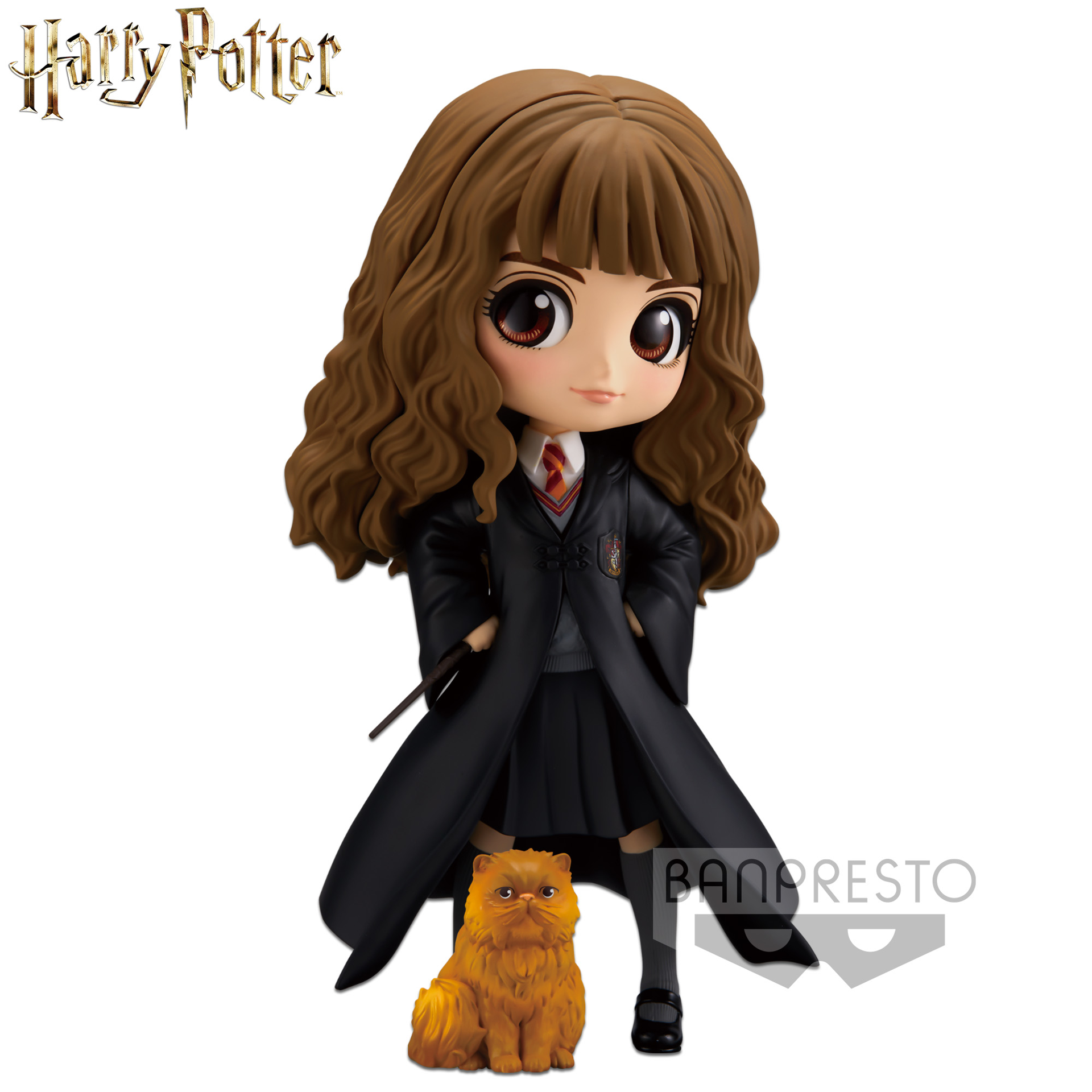 Harry Potter - Q Posket Hermione Granger with Crookshanks Figure 14cm - Reproduction - flash vidéo