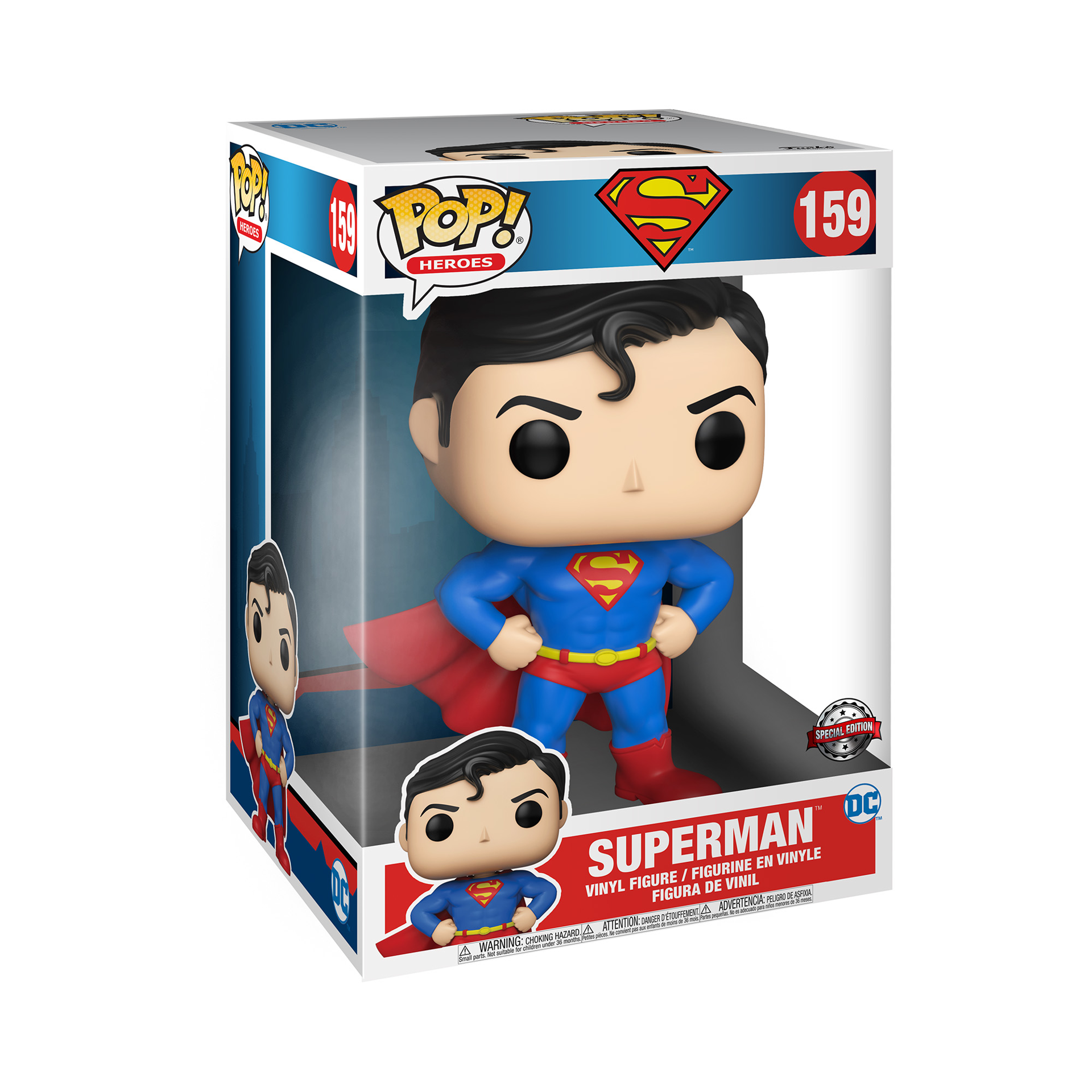 Funko Pop! Jumbo: DC Comics - Superman (with Metallic Chase) 10" Super Sized Pop! - US Exclusive - flash vidéo