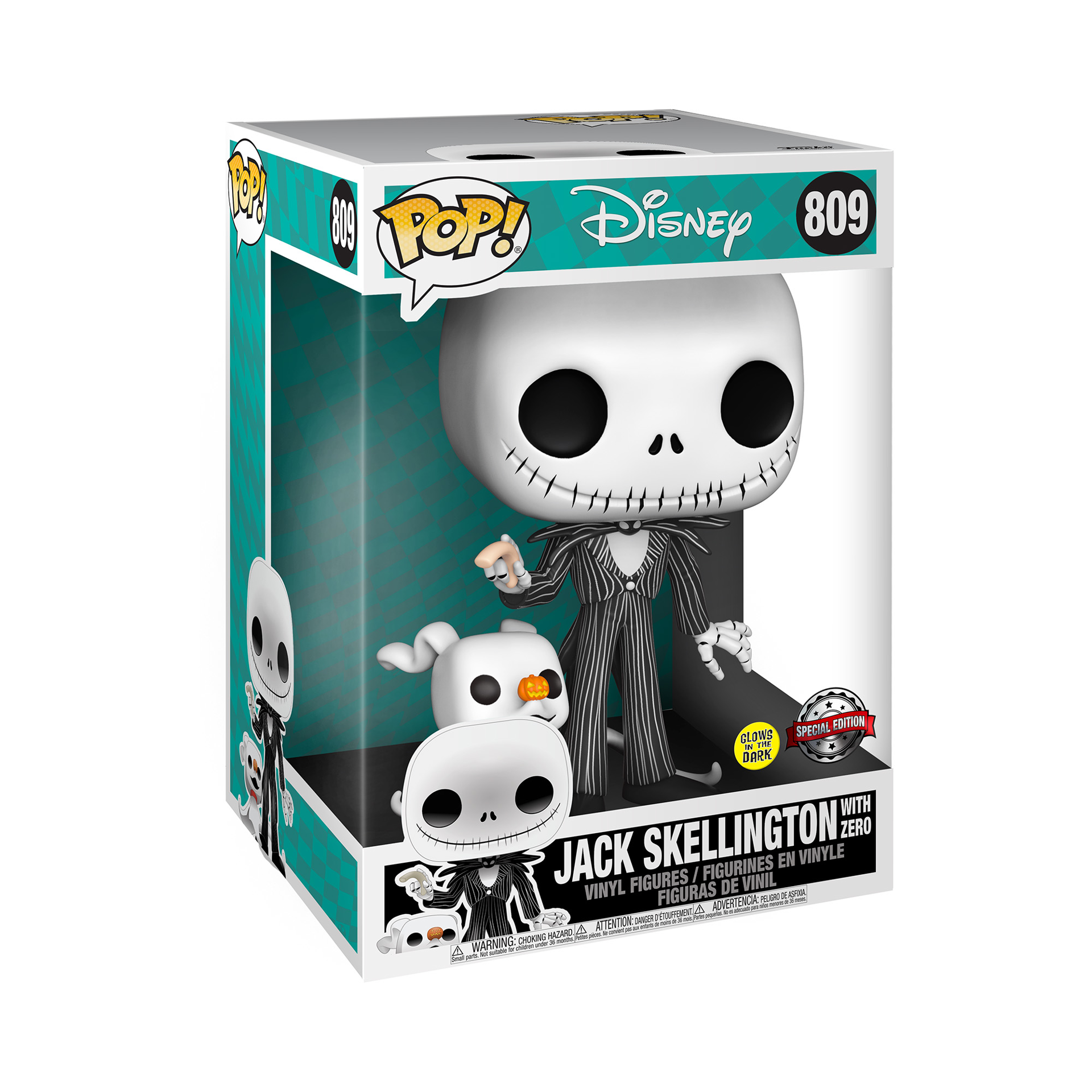 Funko Pop! Disney: Jack Skellington with Zero (Glow in the dark) 10" Super Sized Pop! - US Exclusive - flash vidéo