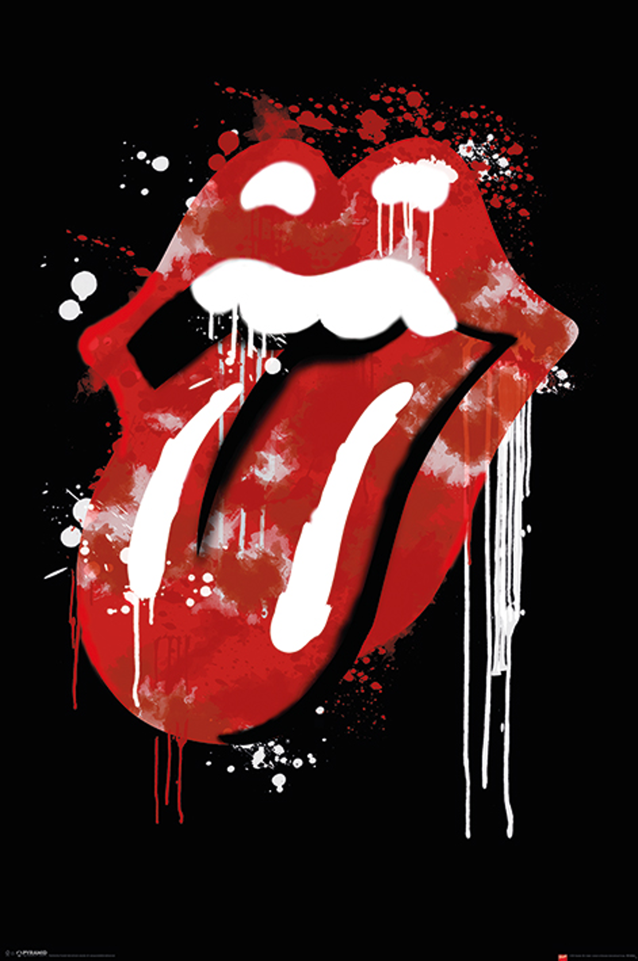 The Rolling Stones - Maxi Poster "Graffiti Lips" - flash vidéo