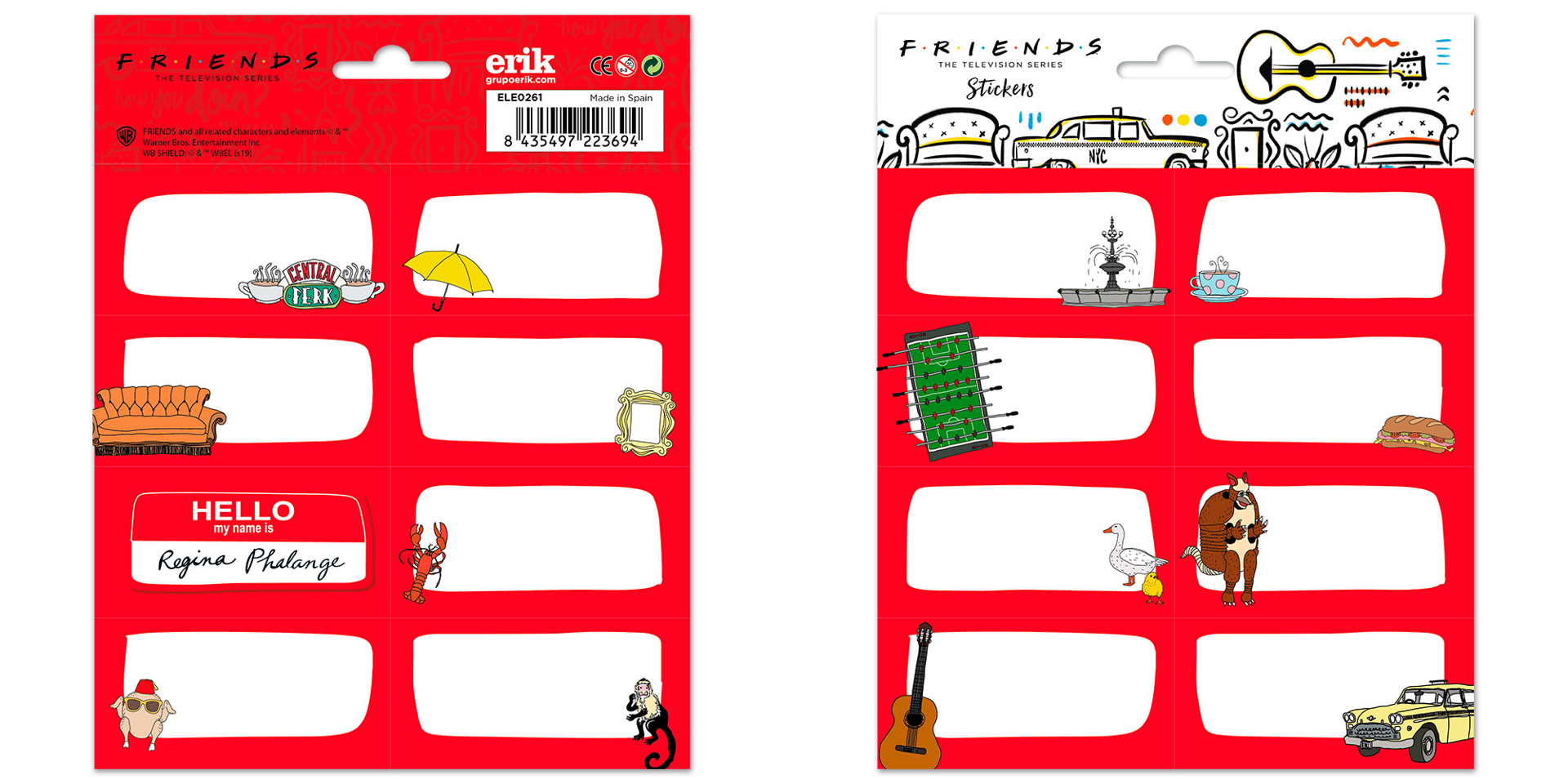 Friends - Étiquettes scolaires autocollantes