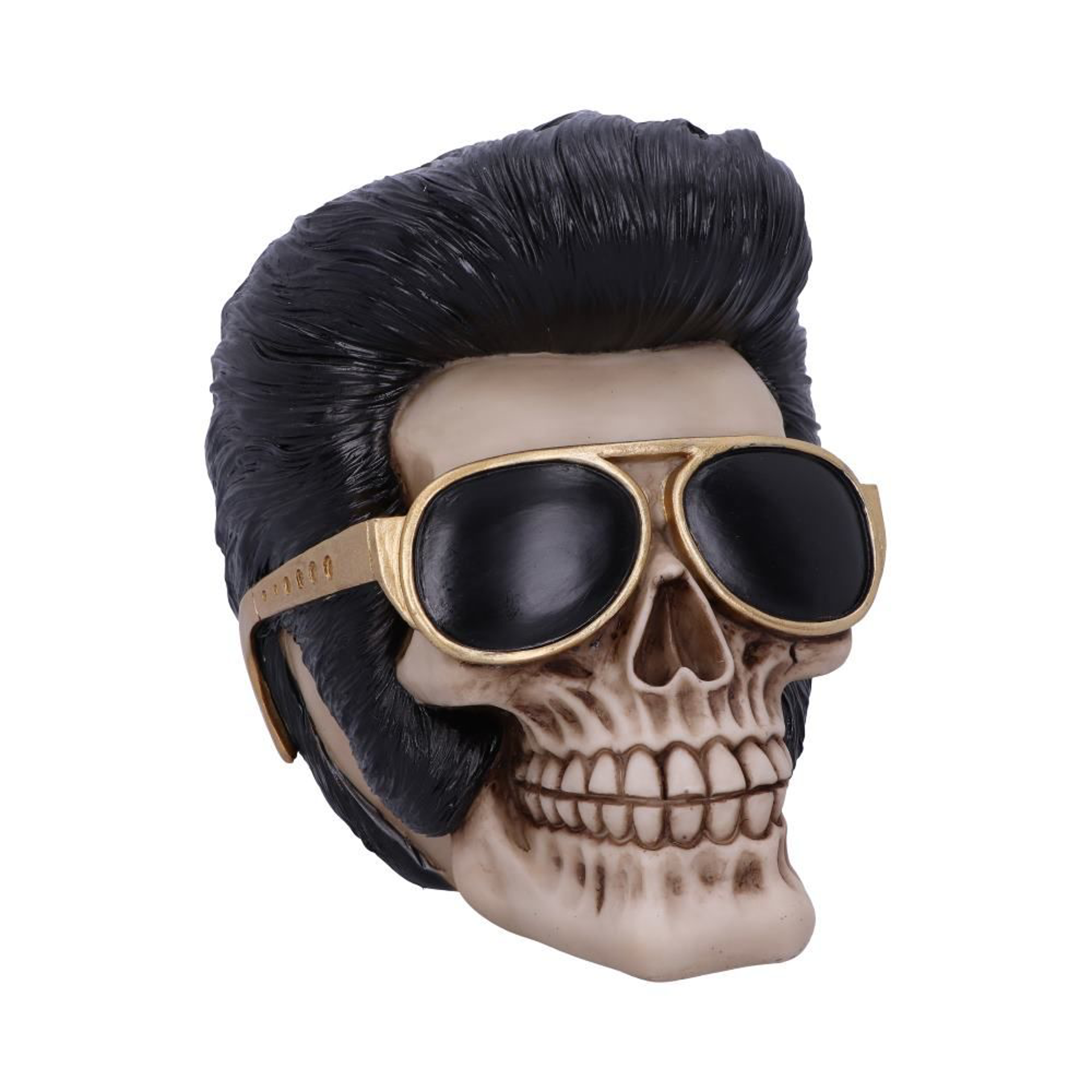 Uh Huh - Figurine de crâne Elvis "The King" 17cm - flash vidéo
