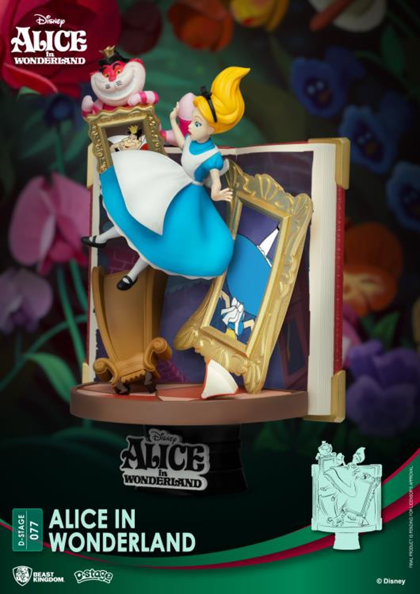Disney - Diorama-077 - Livre Histoire - Alice aux Pays des Merveilles - flash vidéo