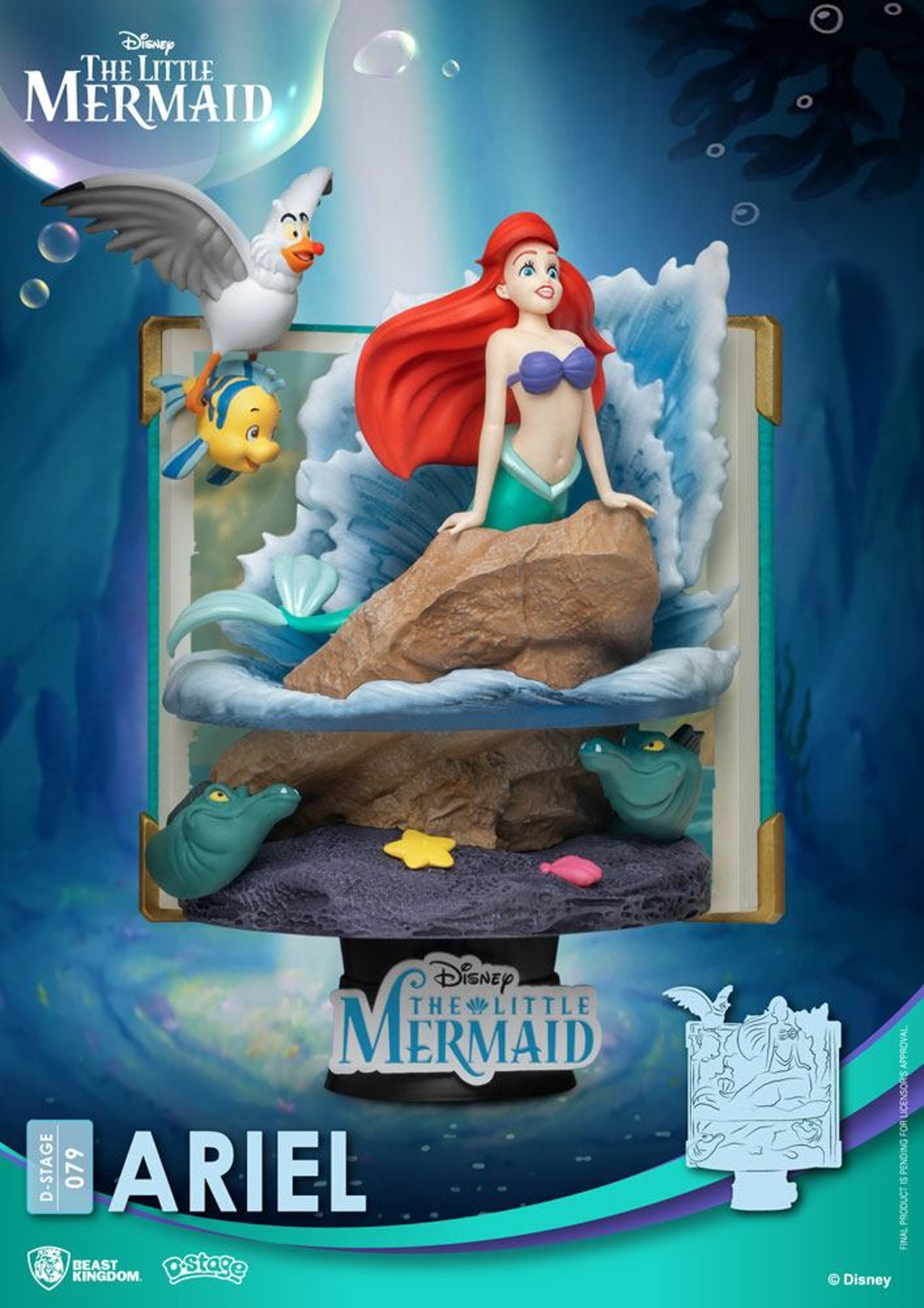 Disney - Diorama-079 - Livre Histoire - Ariel - flash vidéo